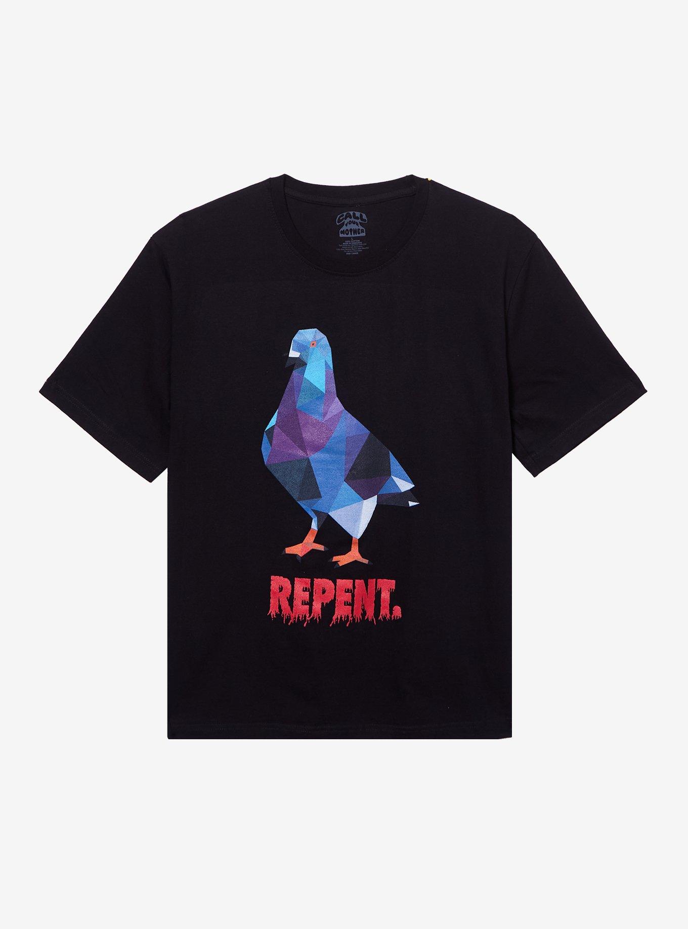 Low Poly Pigeon Repent T-Shirt By Call Your Mother, , hi-res