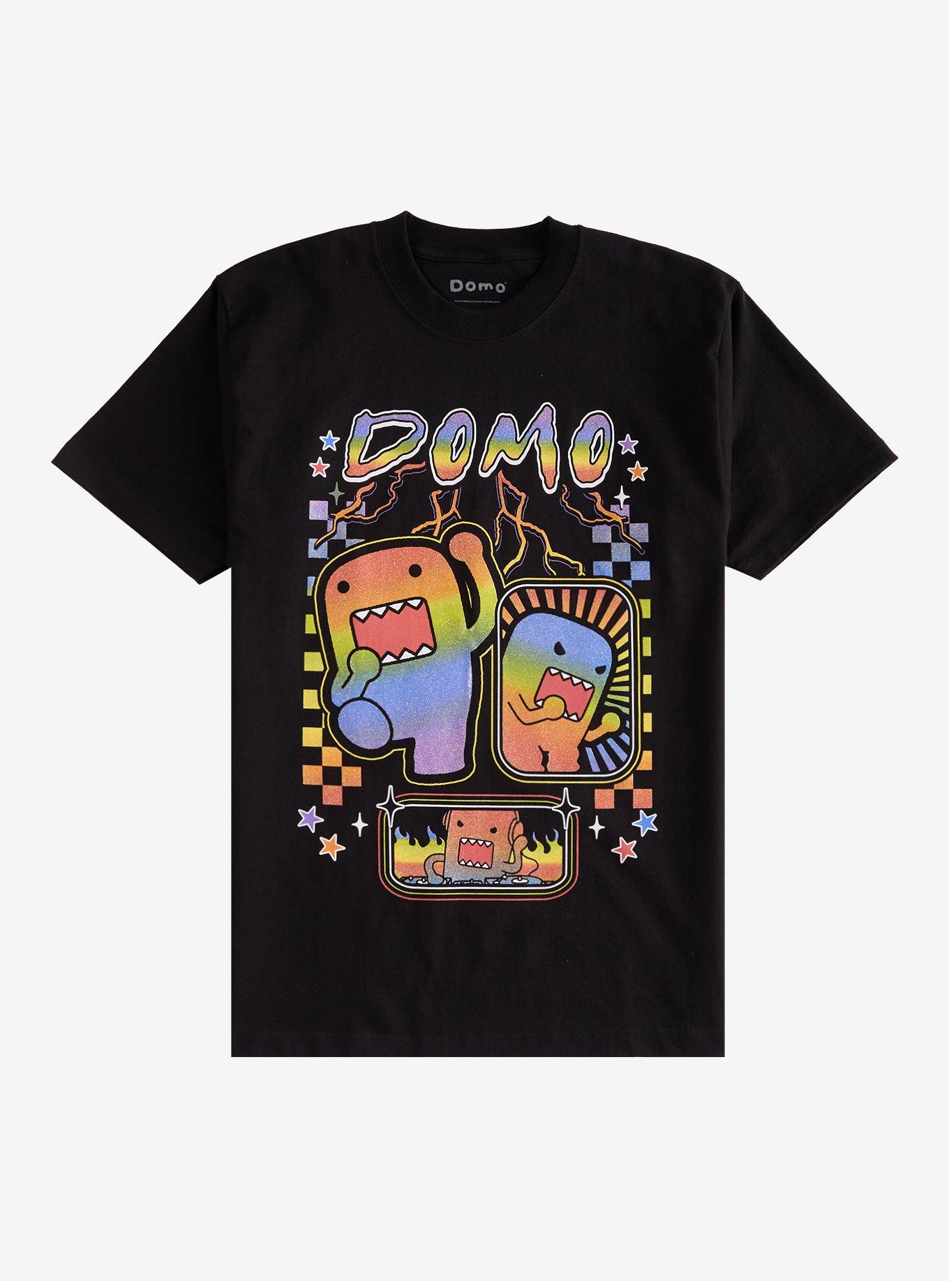 Domo Rainbow Glitter Portraits T-Shirt, , hi-res