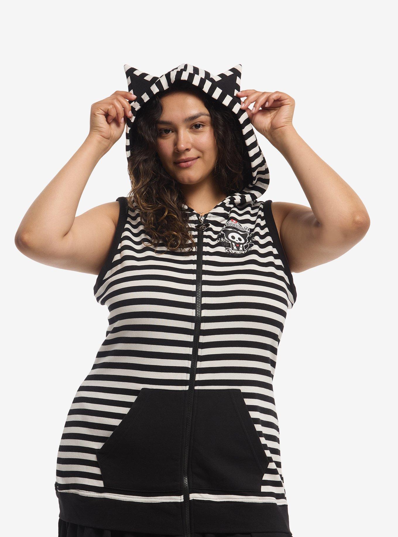 Skelanimals Stripe Hoodie Dress Plus Size, , hi-res