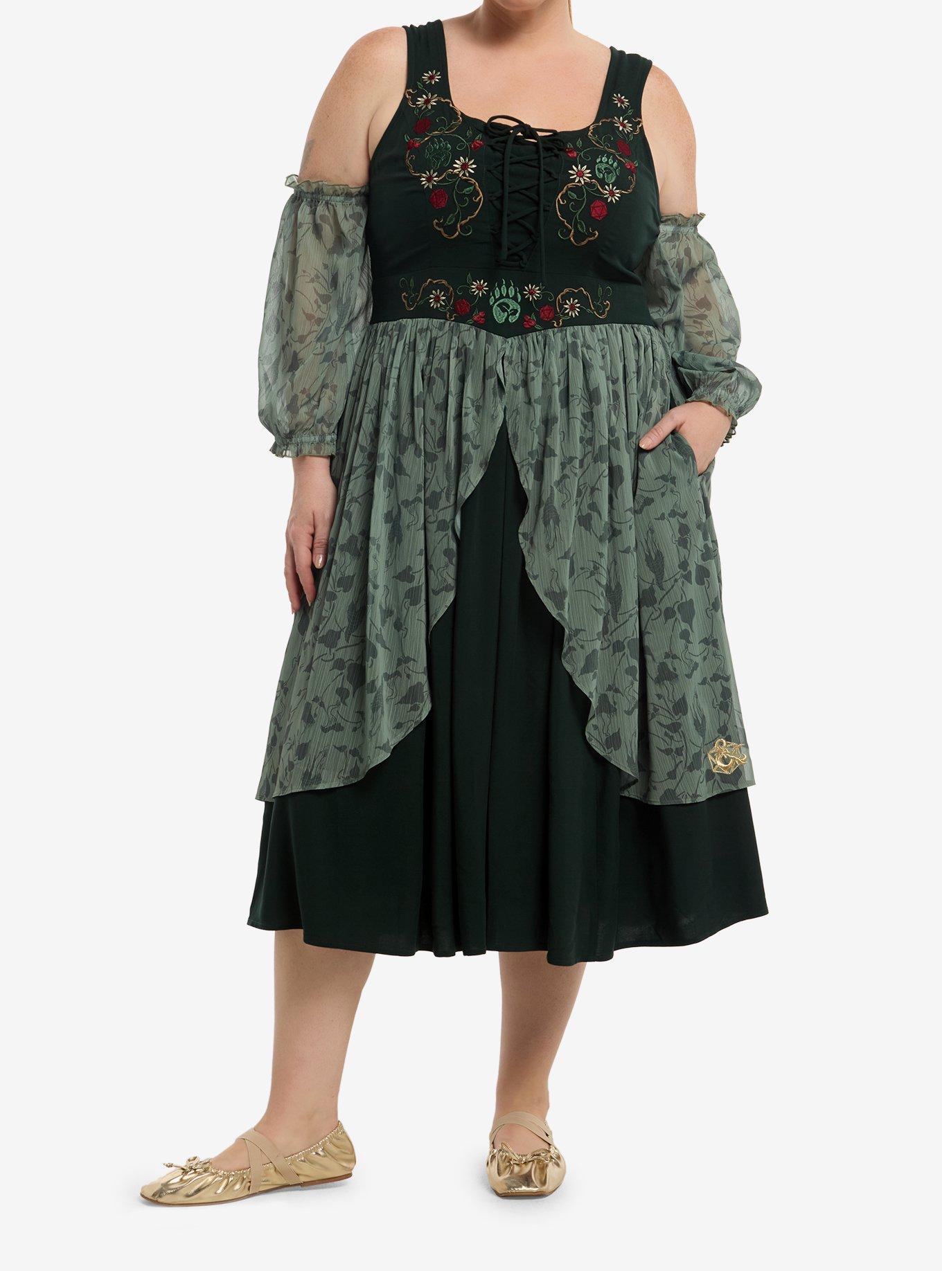 Dungeons & Dragons Druid Cold-Shoulder Dress Plus Size, , hi-res
