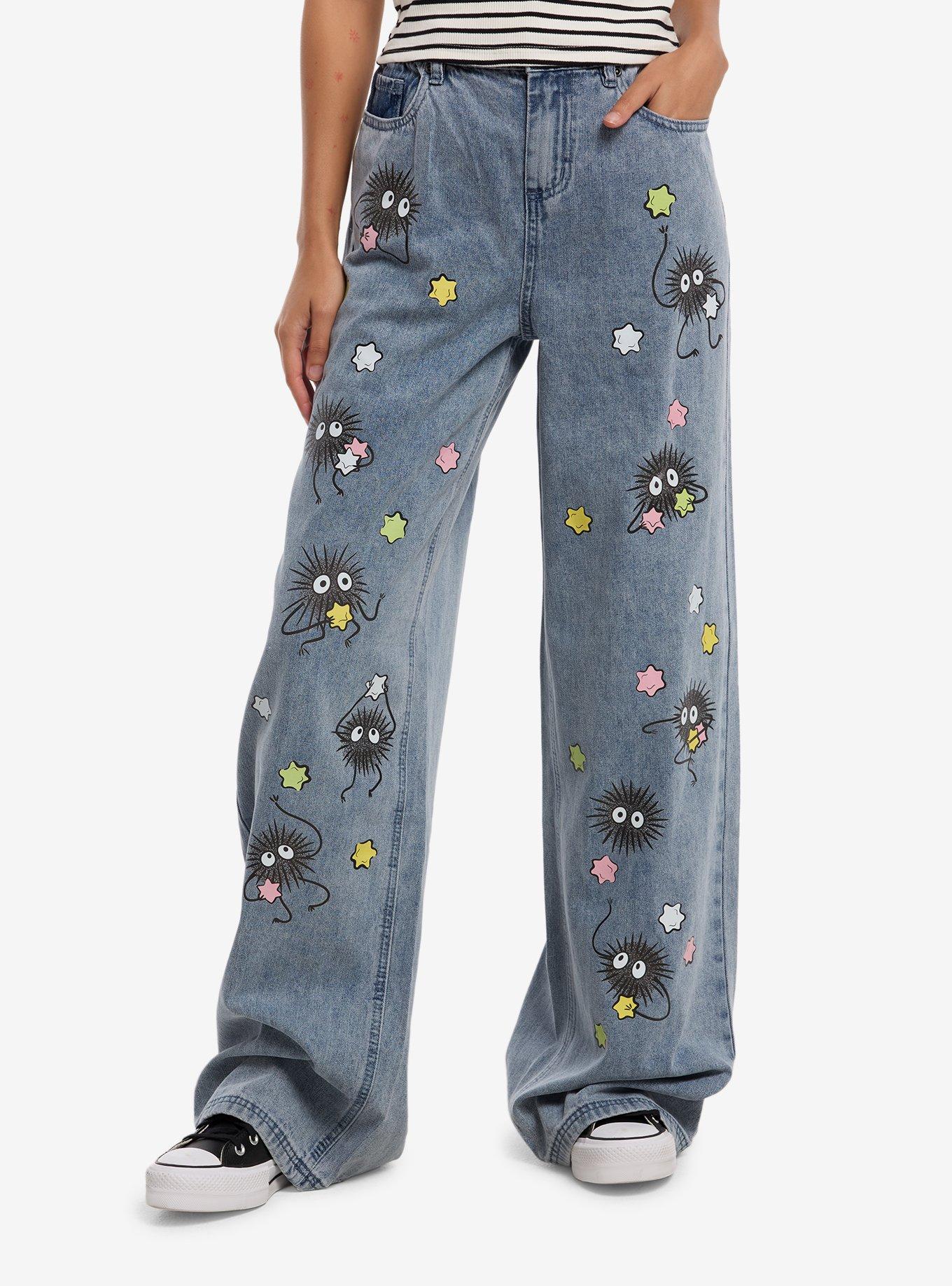 Studio Ghibli® Spirited Away Soot Sprite Wide Leg Jeans | Hot Topic