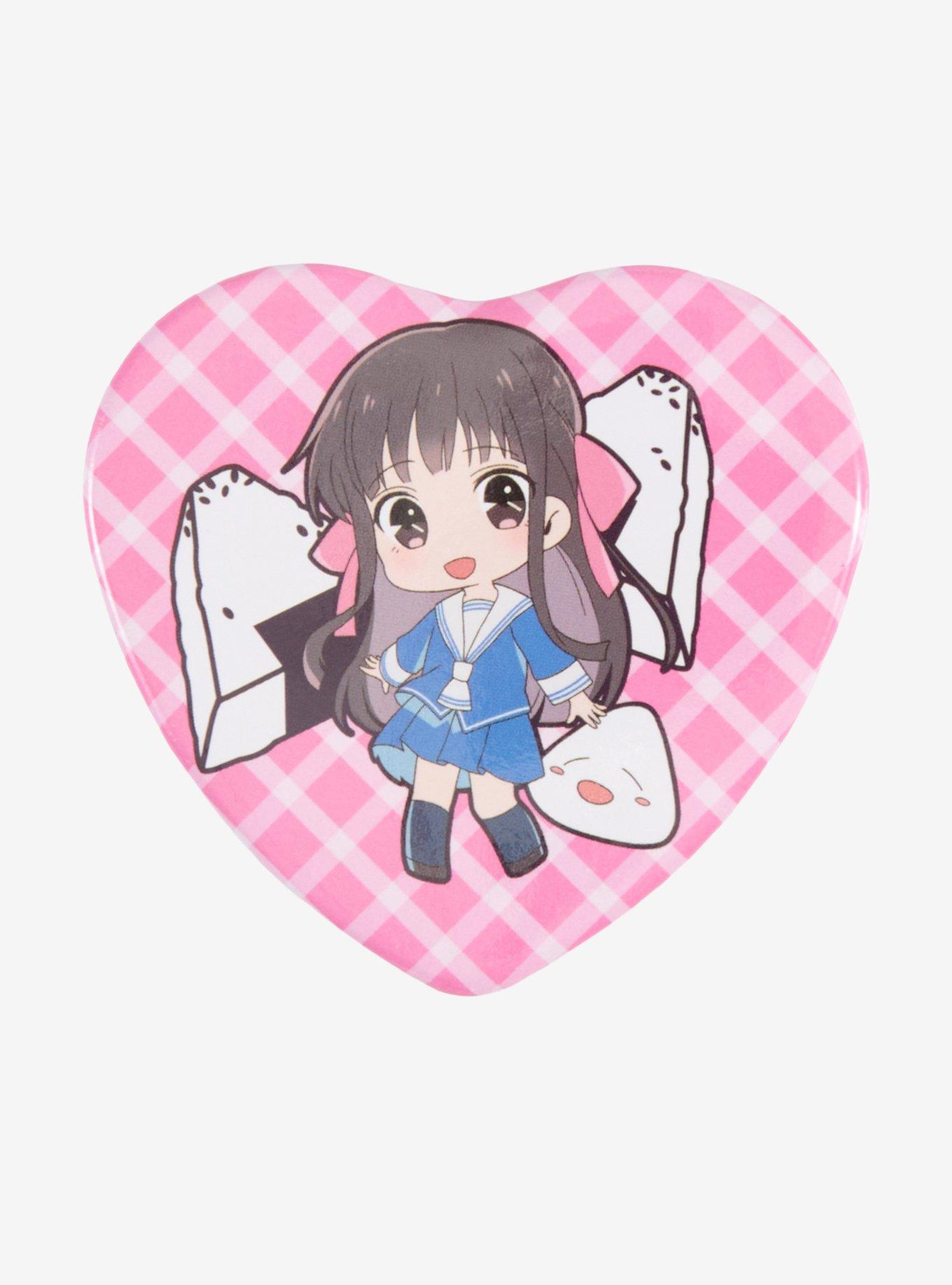 Fruits Basket Tohru Food Heart Button, , hi-res