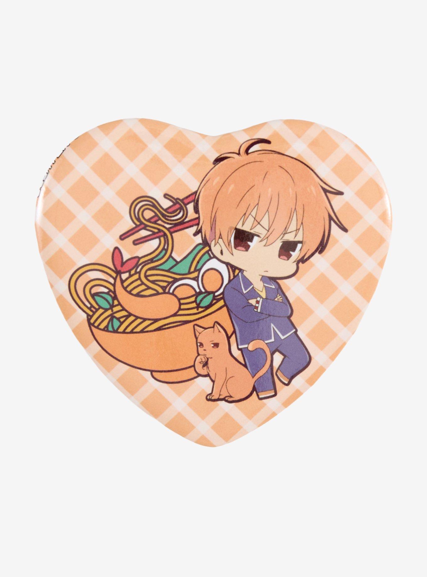 Fruits Basket Kyo Food Heart Button, , hi-res
