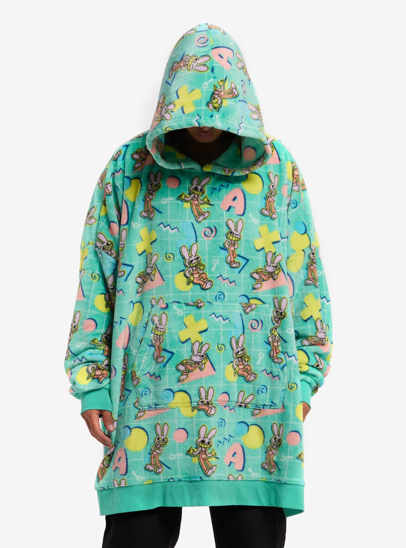 The Amazing Digital Circus Jax Fuzzy Oversized Hoodie, , hi-res