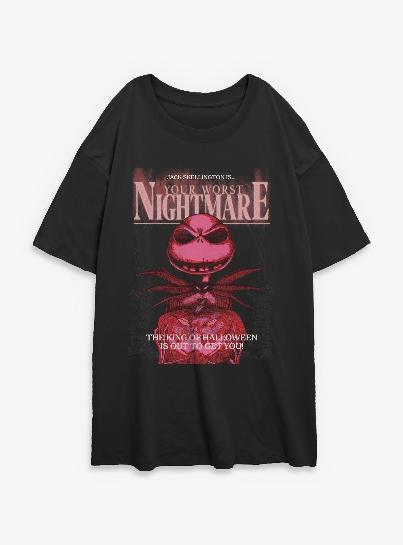 Disney The Nightmare Before Christmas Your Worst Nightmare Womens Oversized T-Shirt, , hi-res