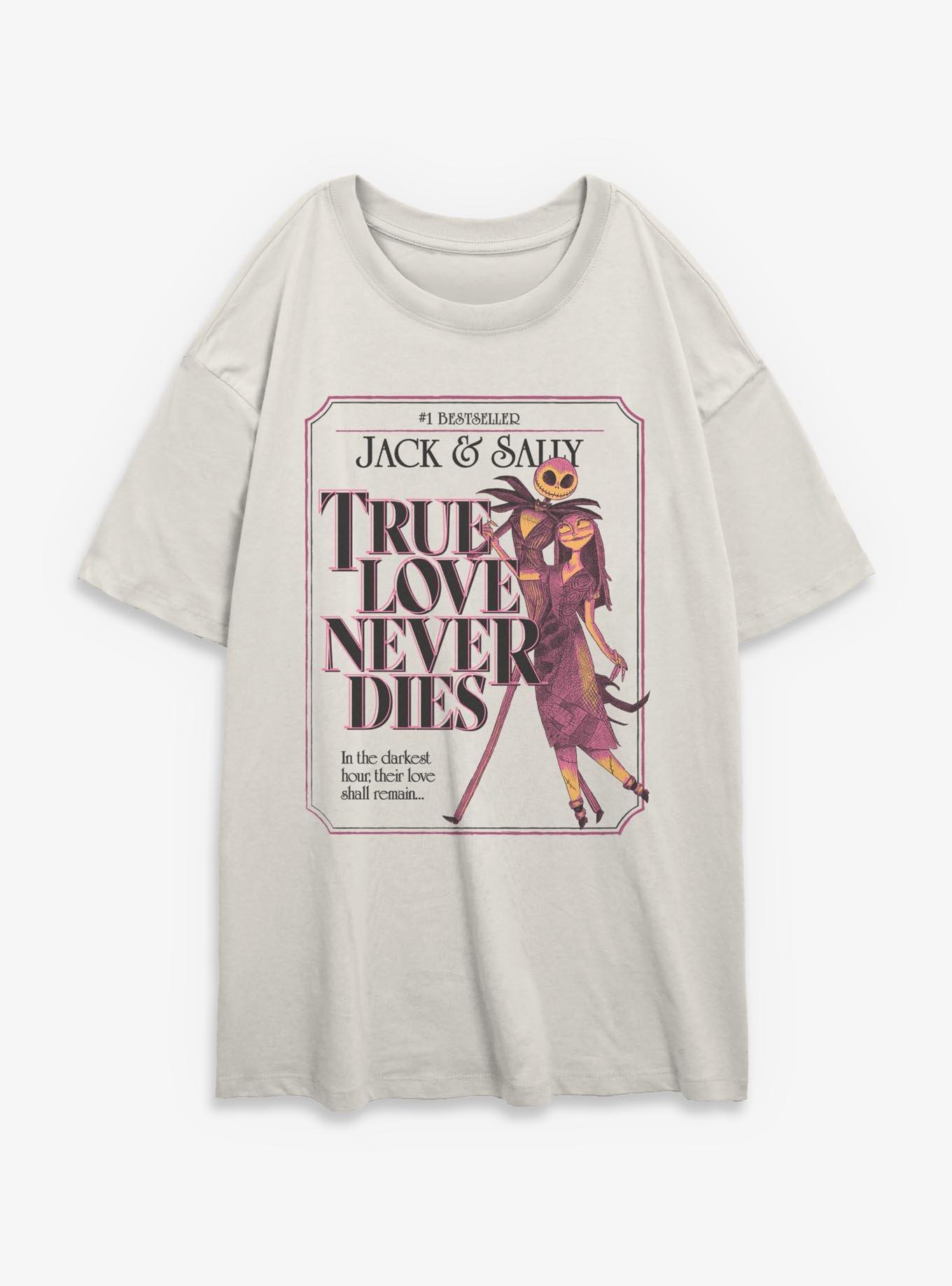 Disney The Nightmare Before Christmas True Love Never Dies Womens Oversized T-Shirt