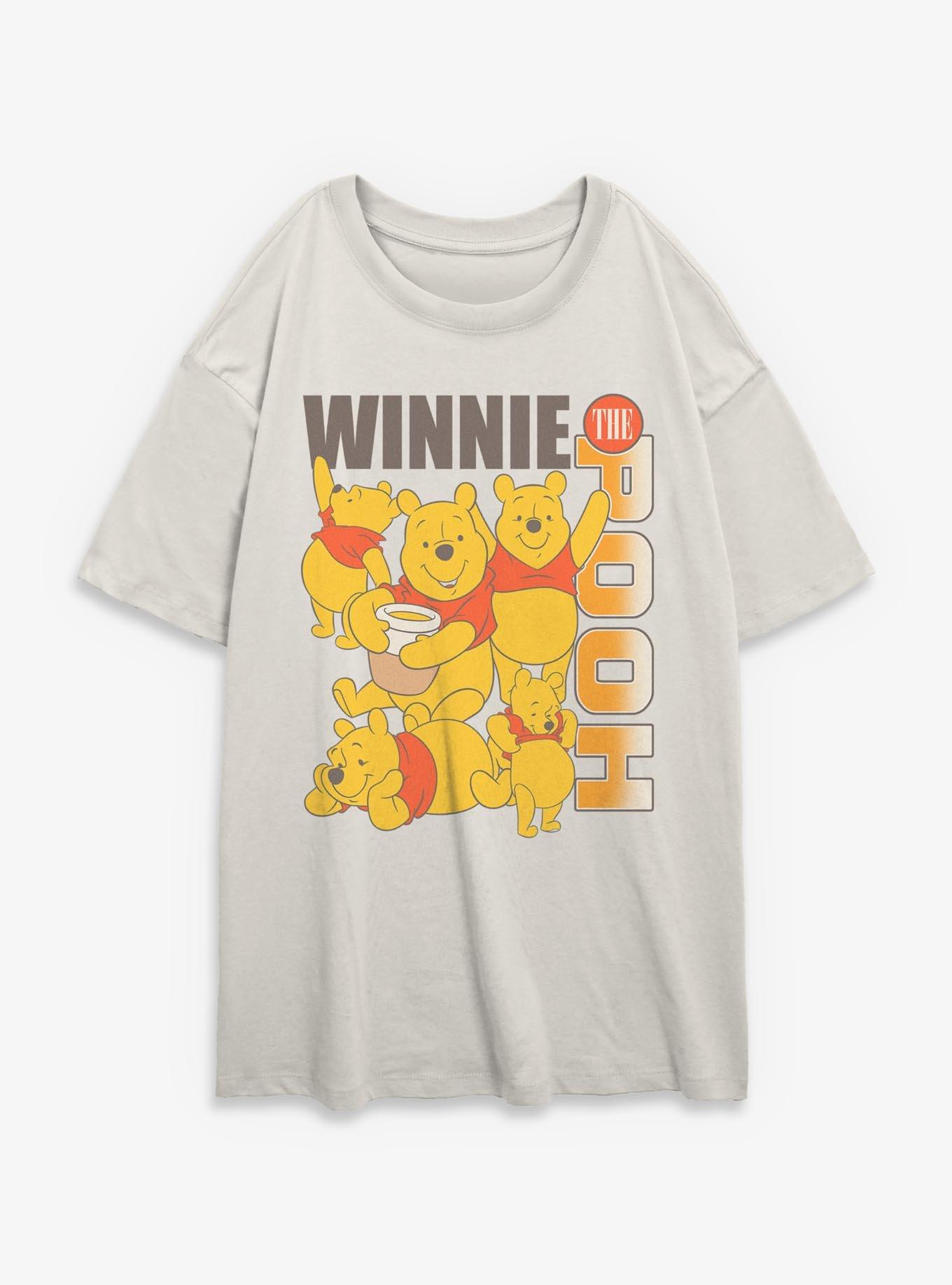 Disney Winnie The Pooh Poses Womens Oversized T-Shirt, , hi-res