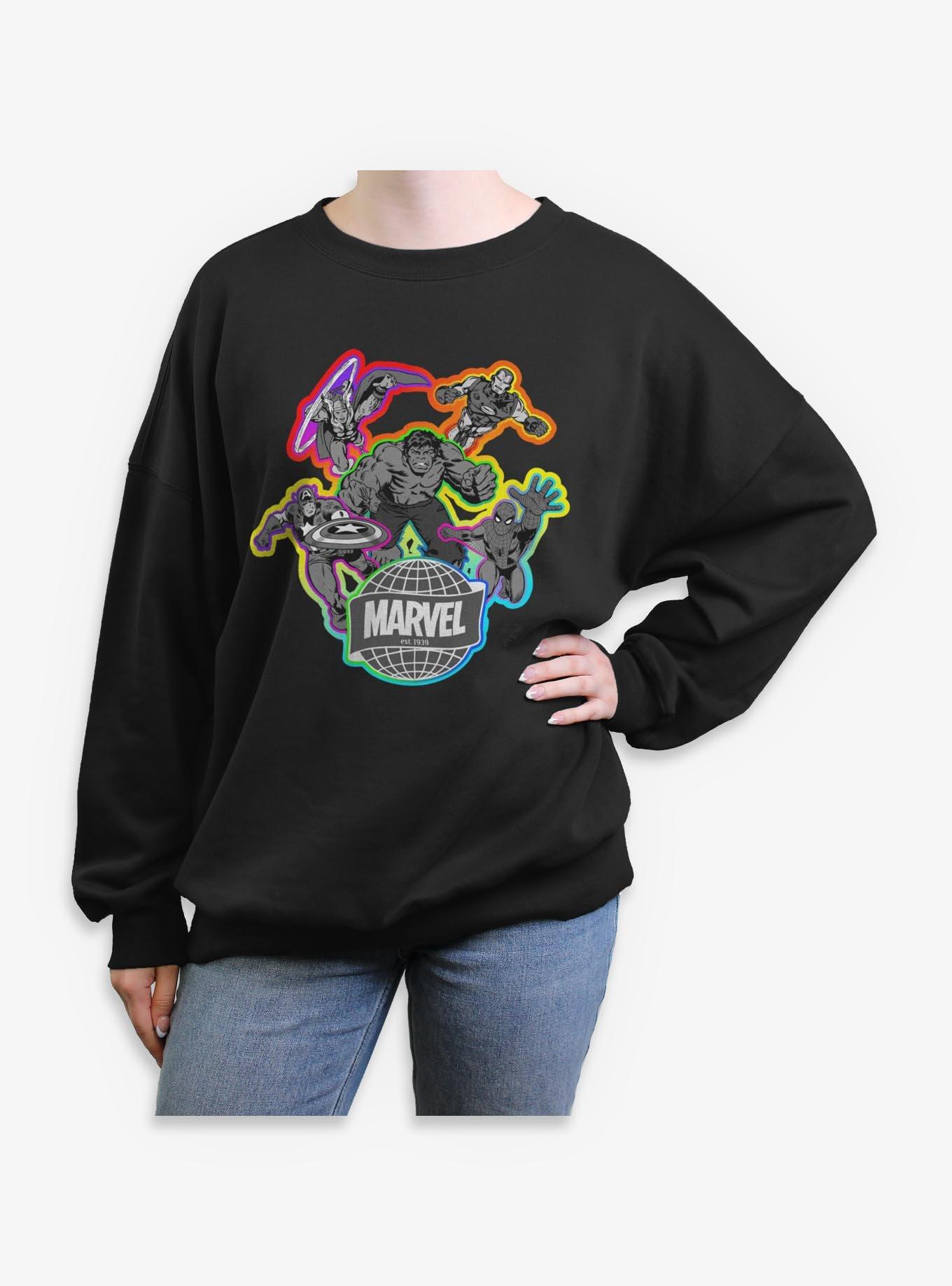 Marvel Energized Heroes Womens Oversized Sweatshirt, , hi-res