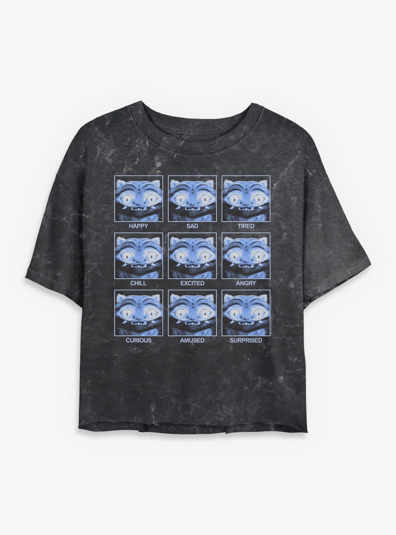KPop Demon Hunters Derpy Tiger Expressions Mineral Wash Womens Crop T-Shirt, , hi-res