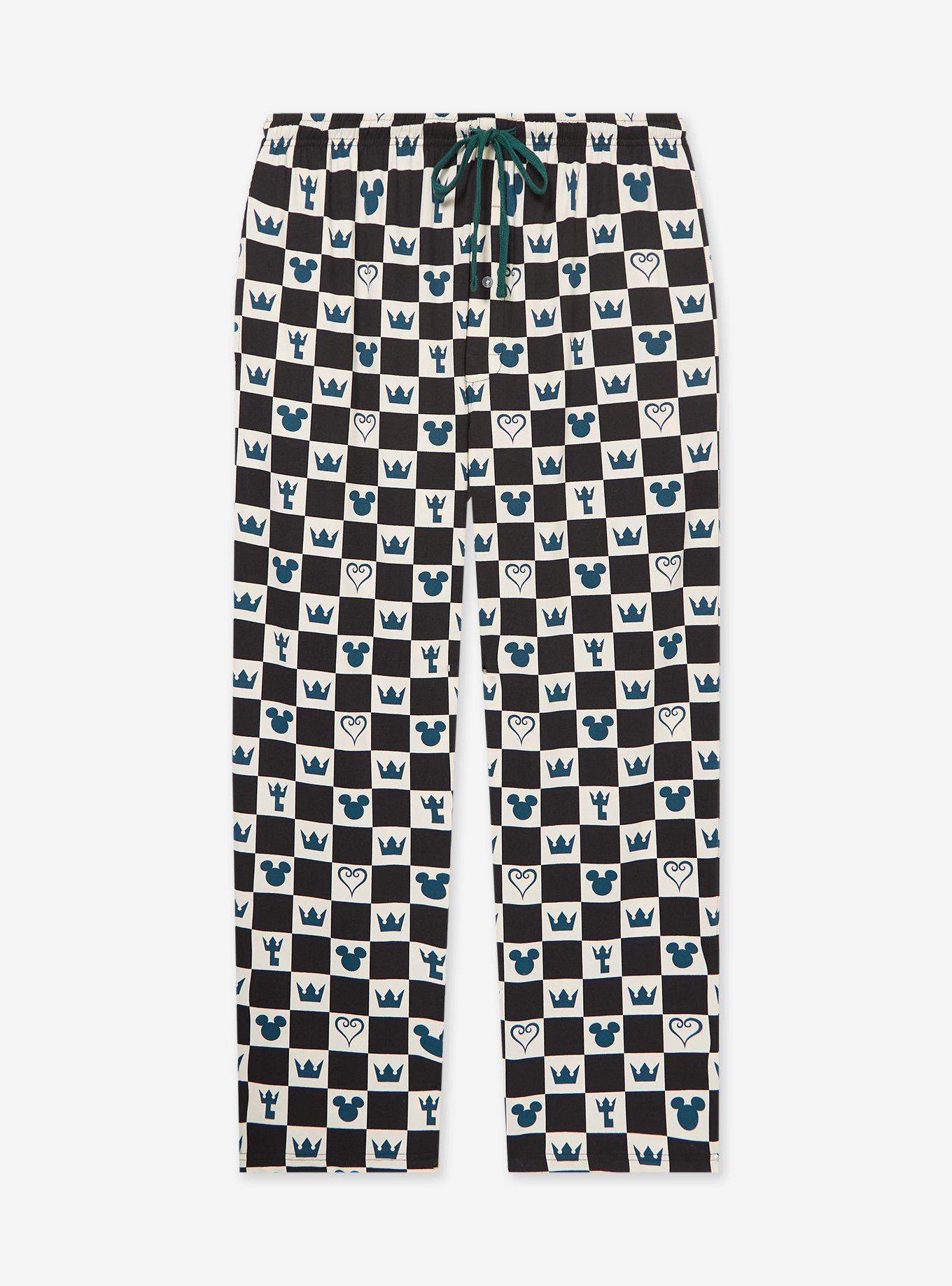 Disney Kingdom Hearts Checkered Icons Sleep Pants - BoxLunch Exclusive, , hi-res