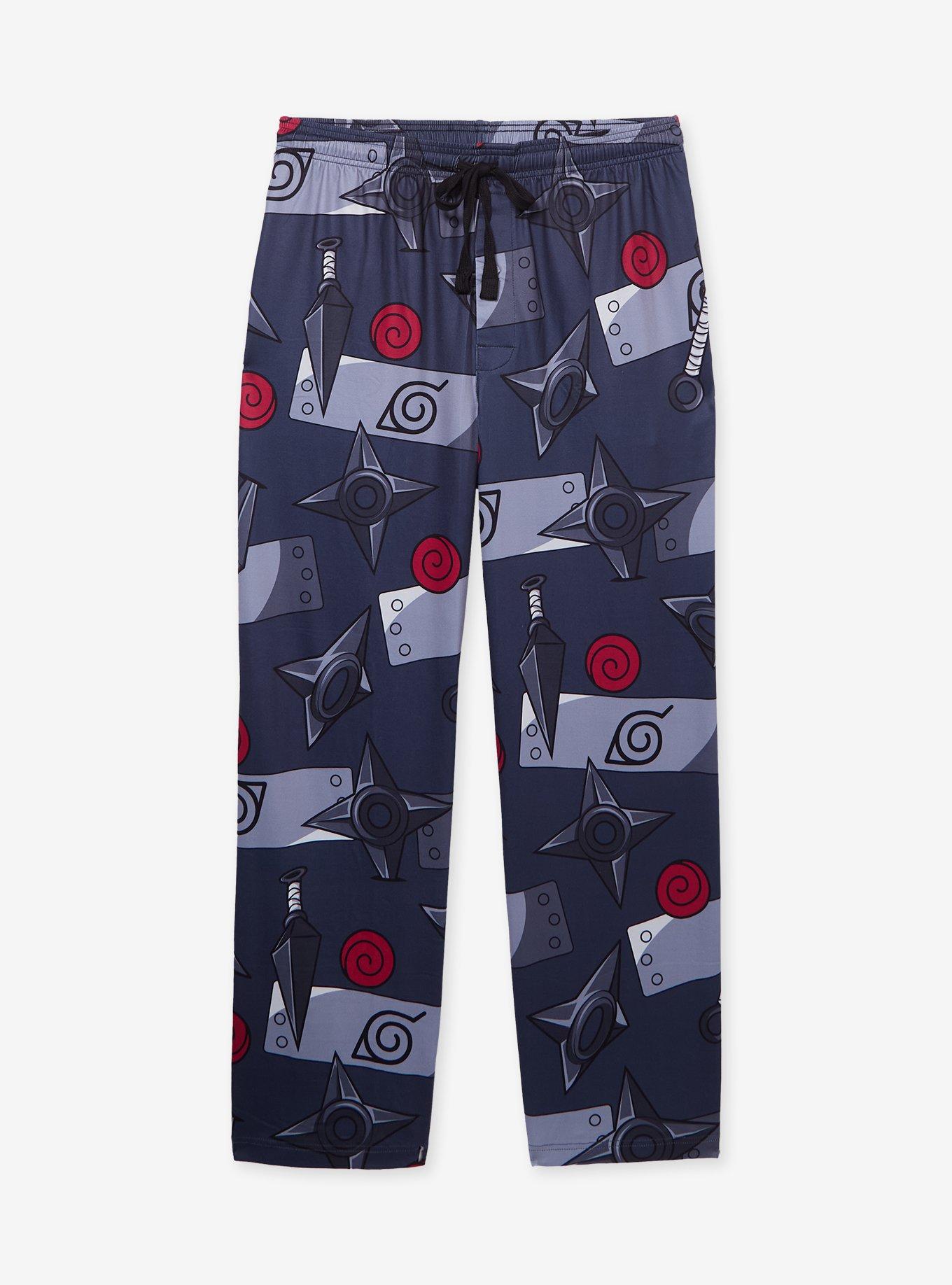 Naruto Shippuden Kakashi Hatake Icons Allover Print Sleep Pants - BoxLunch Exclusive, , hi-res