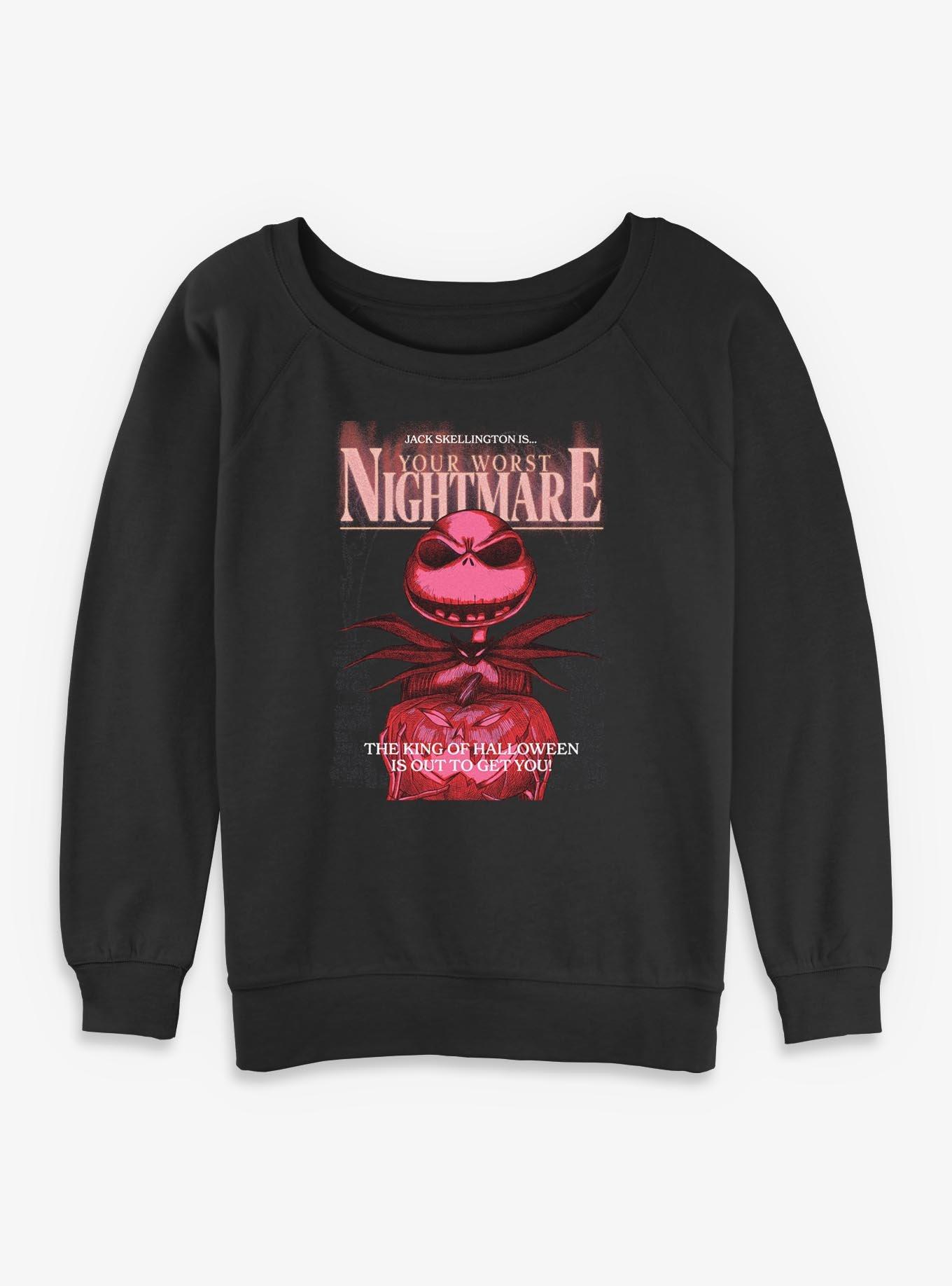 Disney The Nightmare Before Christmas Your Worst Nightmare Womens Slouchy Sweatshirt, , hi-res