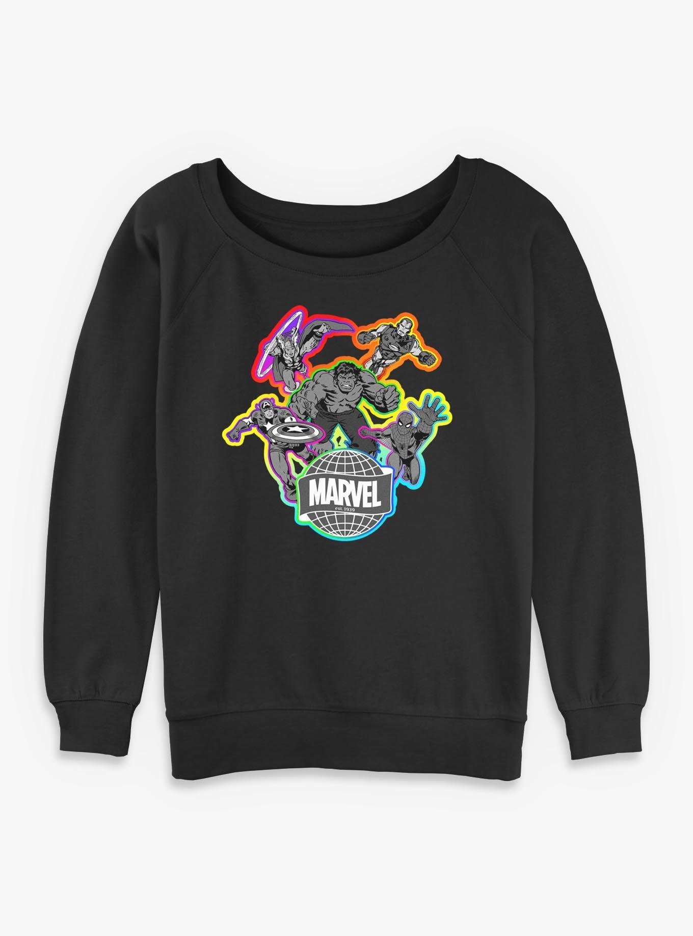 Marvel Energized Heroes Womens Slouchy Sweatshirt, , hi-res