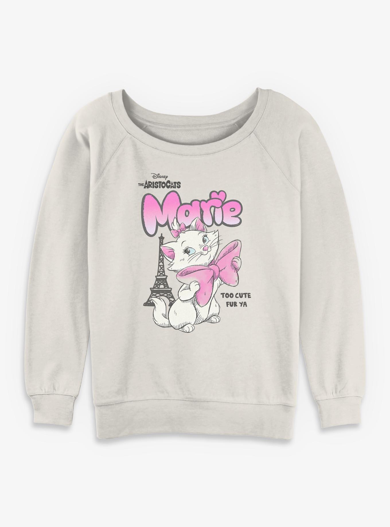 Disney The Aristocats Too Cute Fur Ya Womens Slouchy Sweatshirt, , hi-res