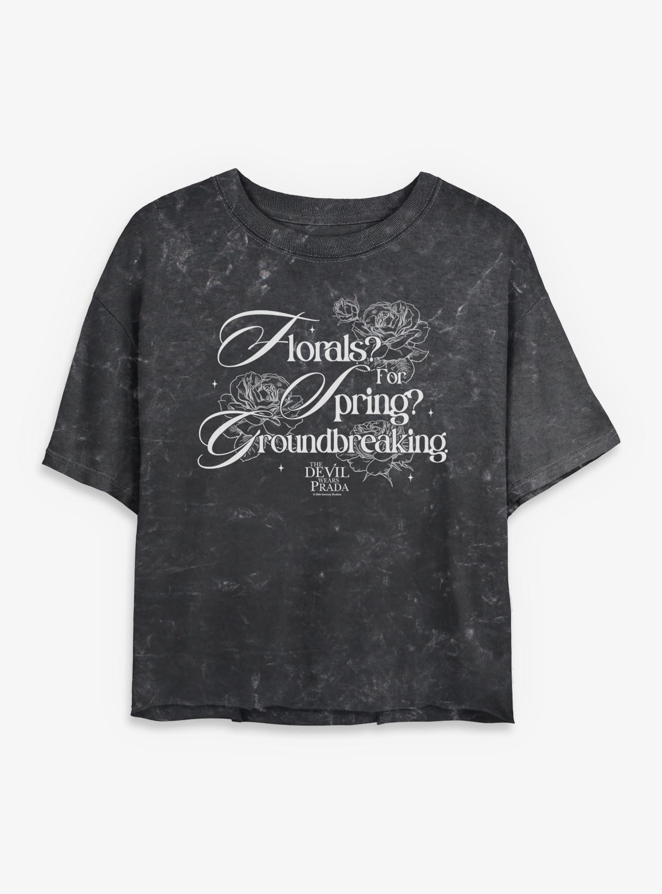 The Devil Wears Prada Groundbreaking Mineral Wash Womens Crop T-Shirt