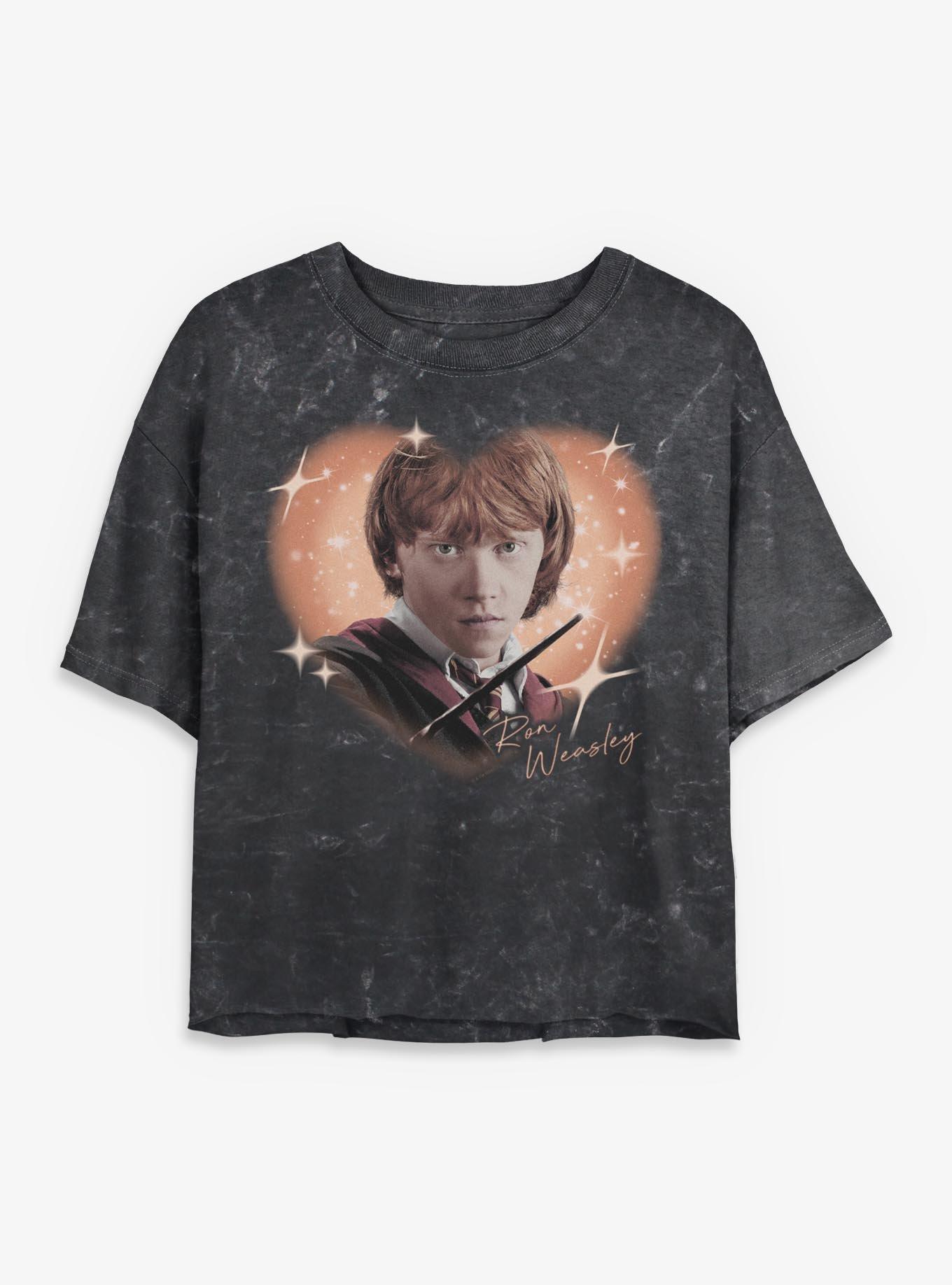Harry Potter Ron Weasley Heart  Mineral Wash Womens Crop T-Shirt, , hi-res