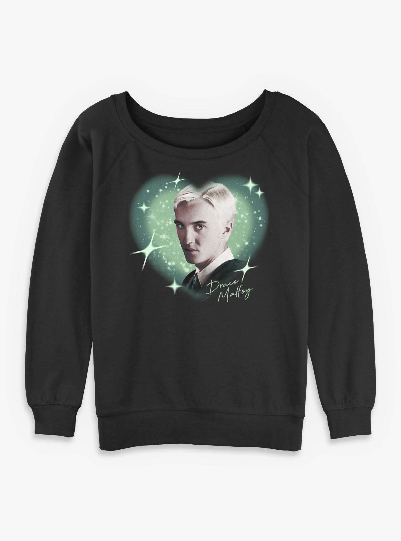 Harry Potter Draco Malfoy Heart  Womens Slouchy Sweatshirt