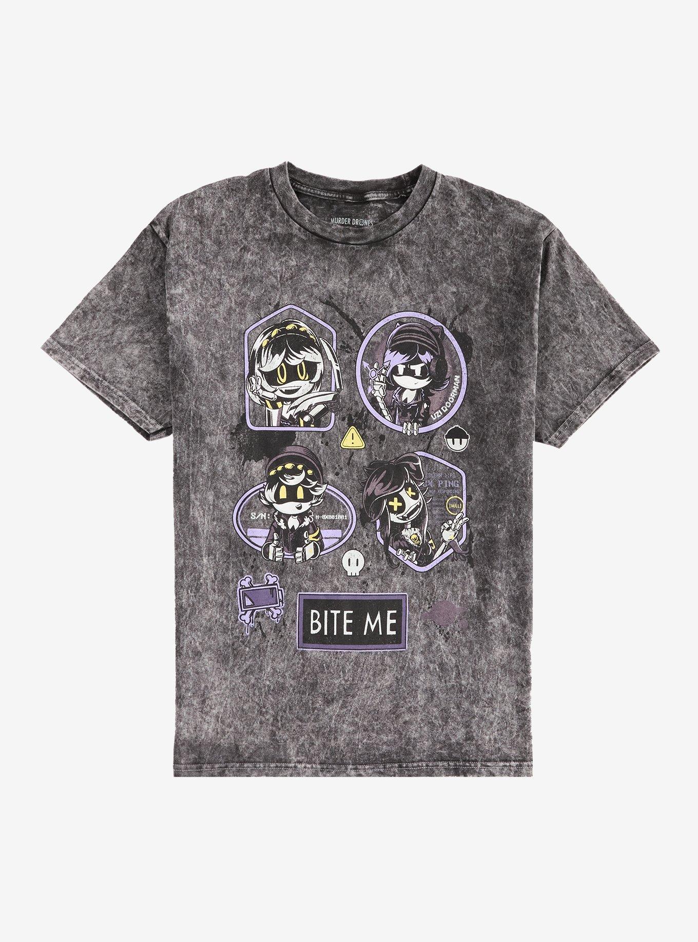 Murder Drones Group Mineral Wash T-Shirt, , hi-res