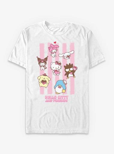 Sanrio Hello Kitty Stripes And Friends T-Shirt - WHITE | Hot Topic