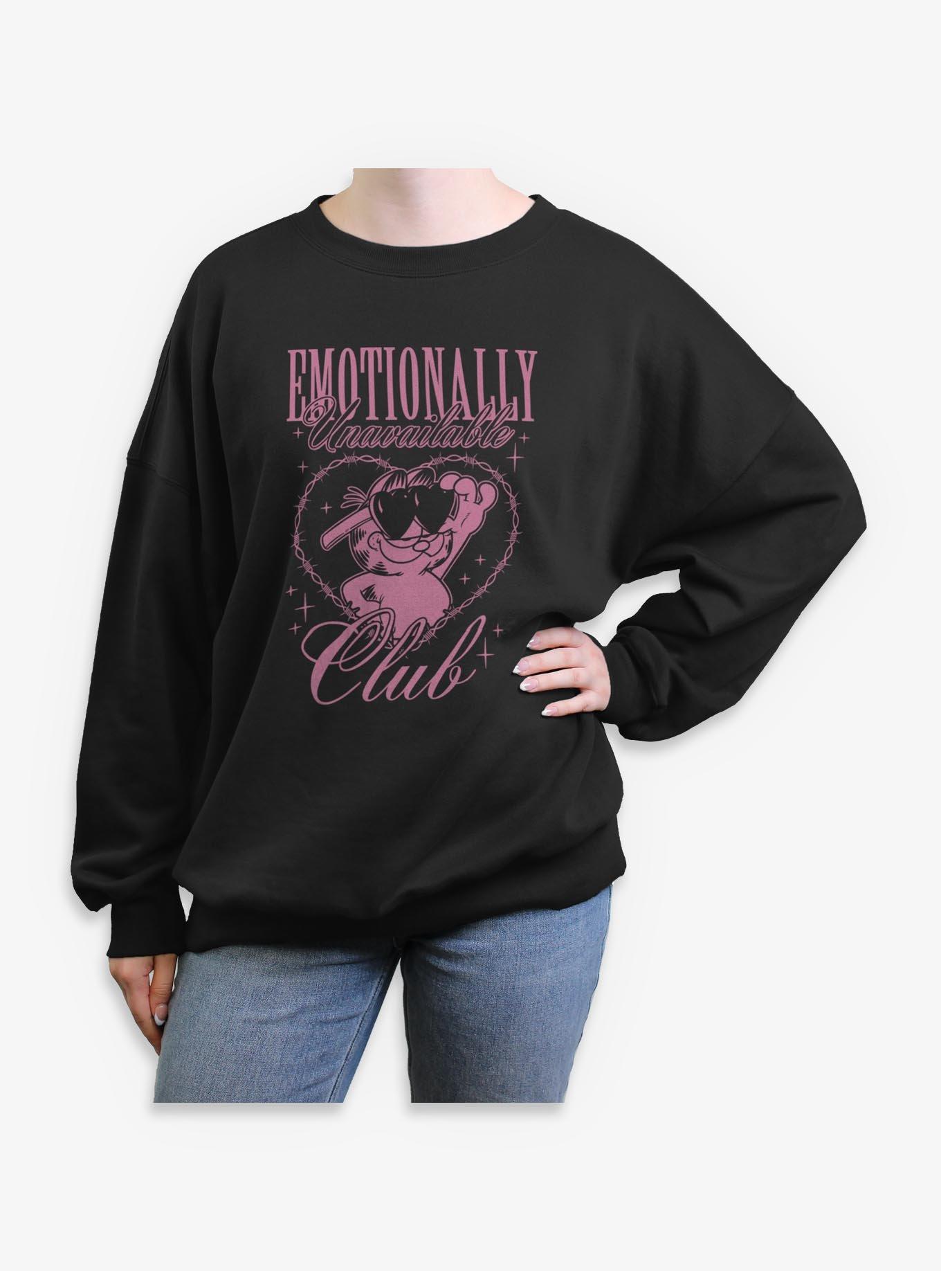 Garfield Emotionally Unavailable Girls Oversized Sweatshirt