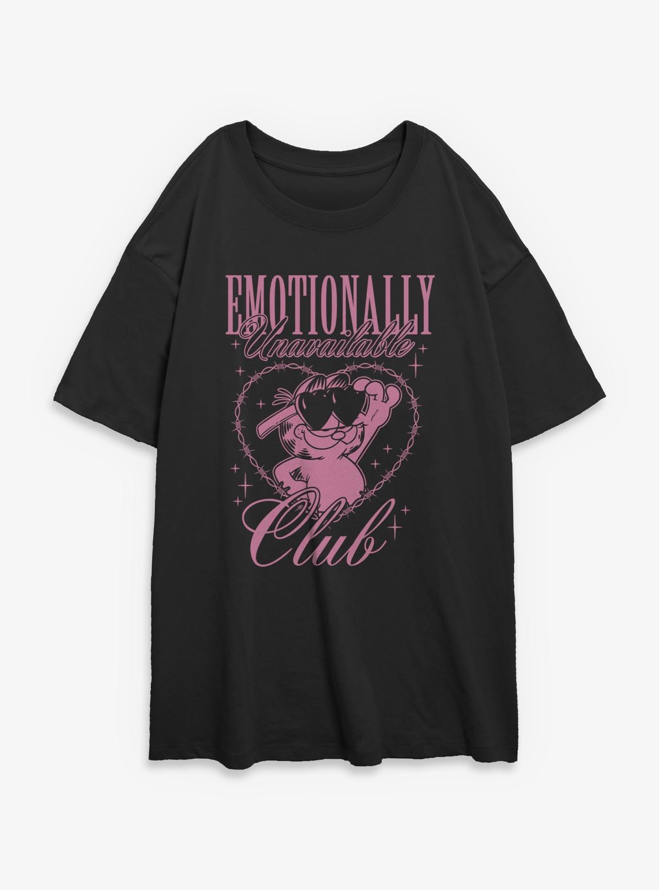 Garfield Emotionally Unavailable Girls Oversized T-Shirt