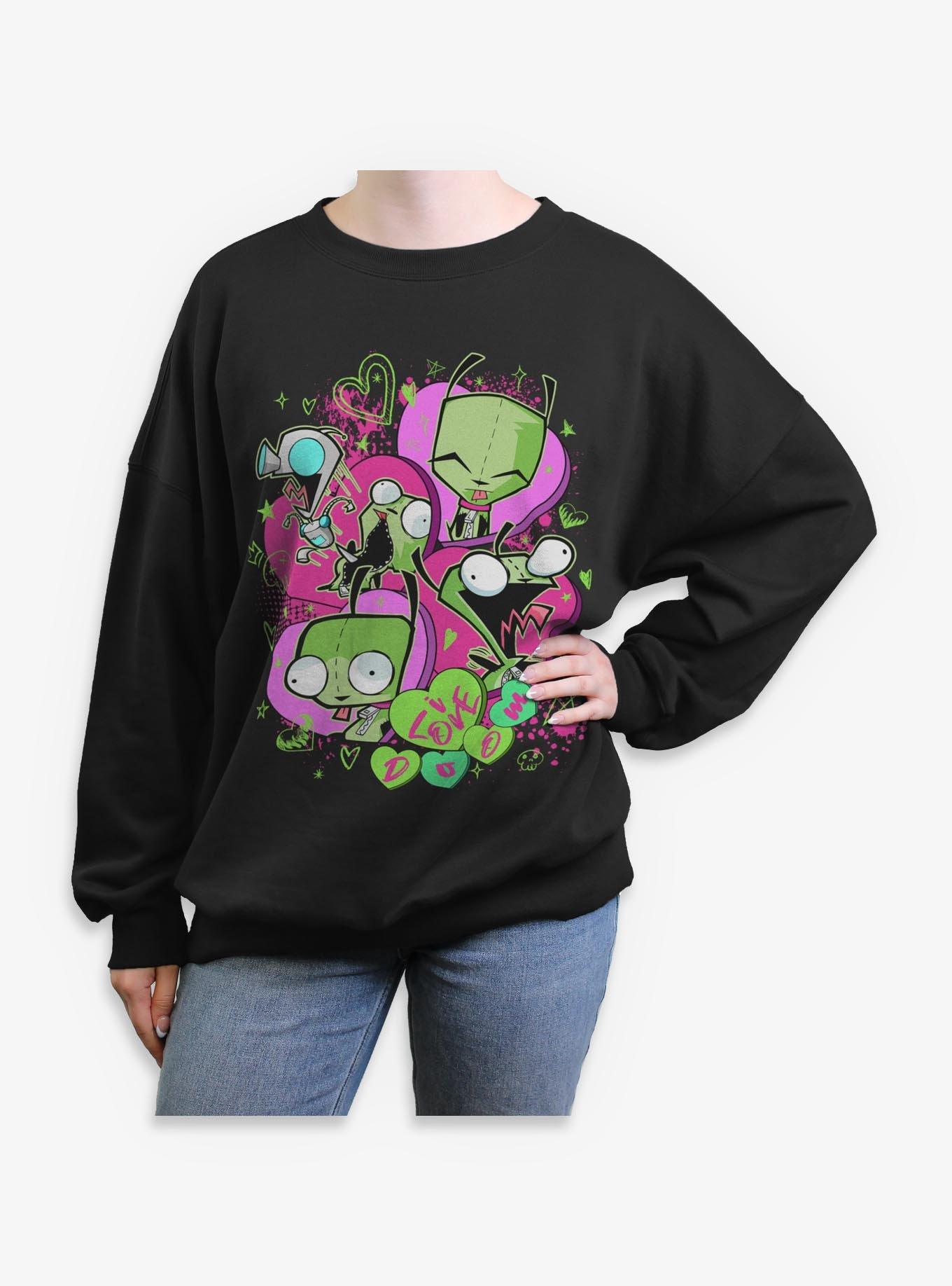 Invader ZIM I Love Doom Gir Girls Oversized Sweatshirt