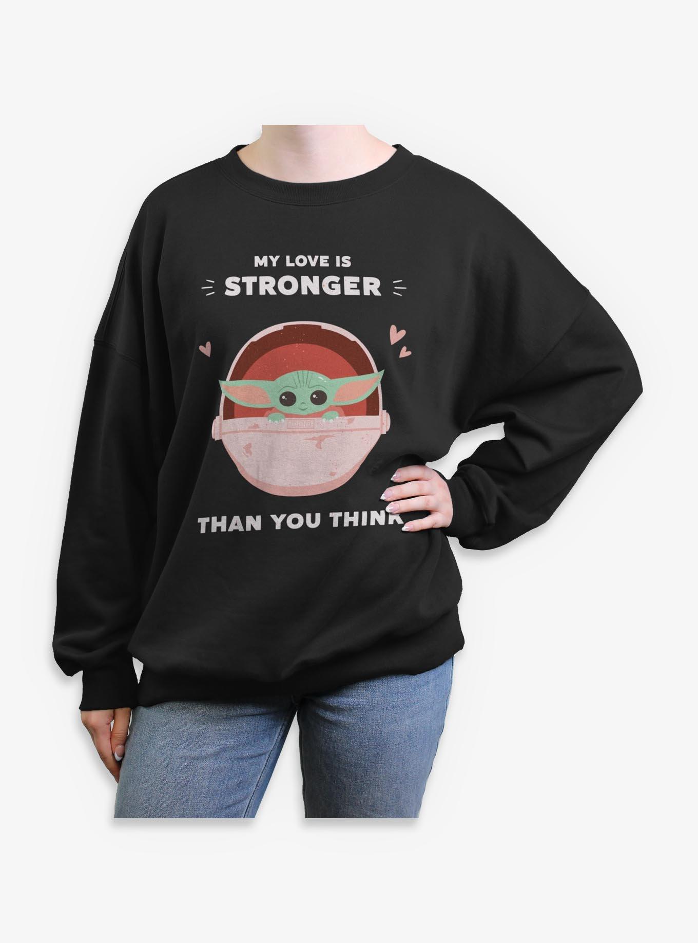 Star Wars The Mandalorian My Love Is Stronger Girls Oversized Sweatshirt, , hi-res