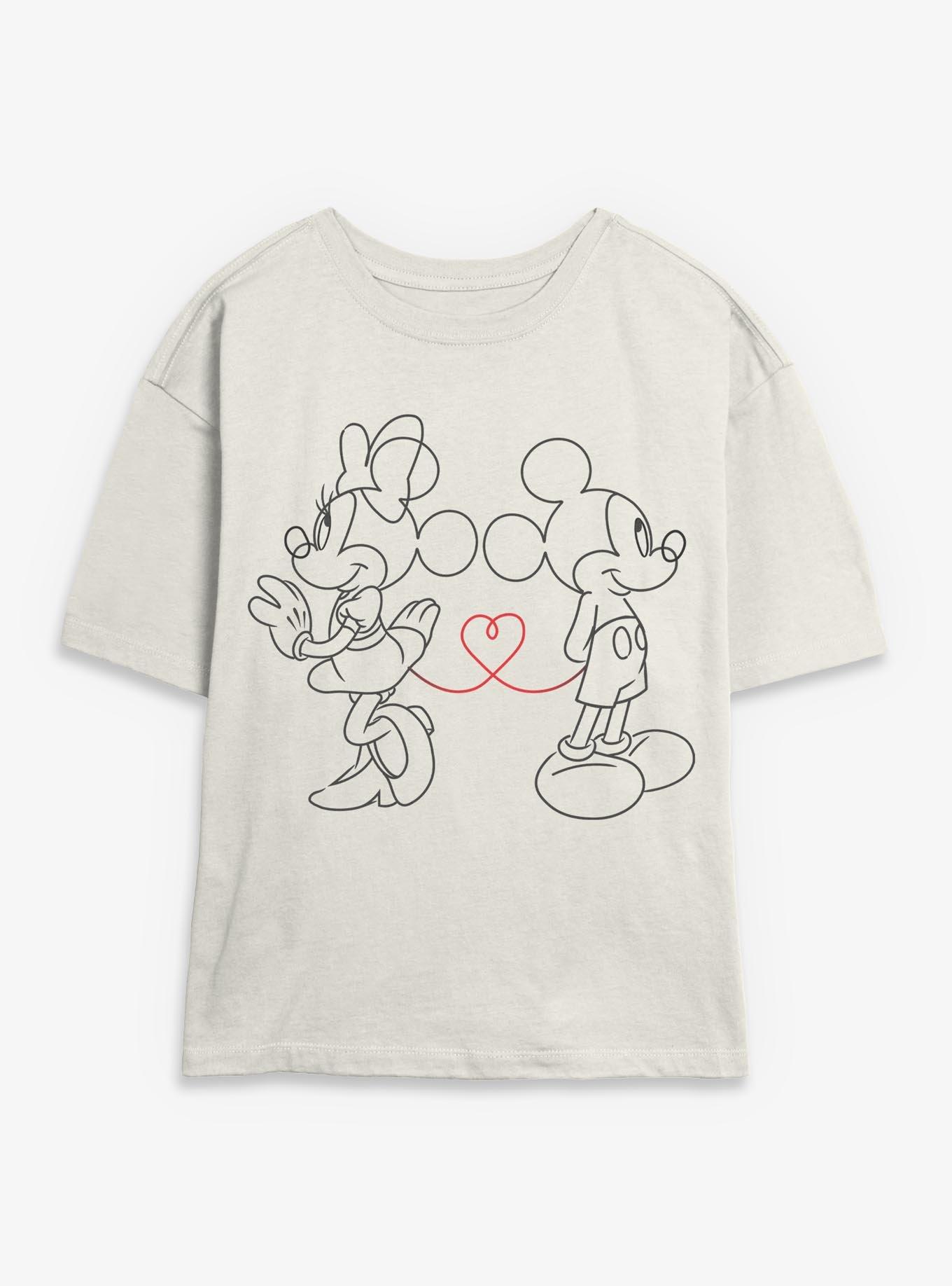 Disney Mickey Mouse & Minnie Mouse Heart String Girls Skimmer T-Shirt