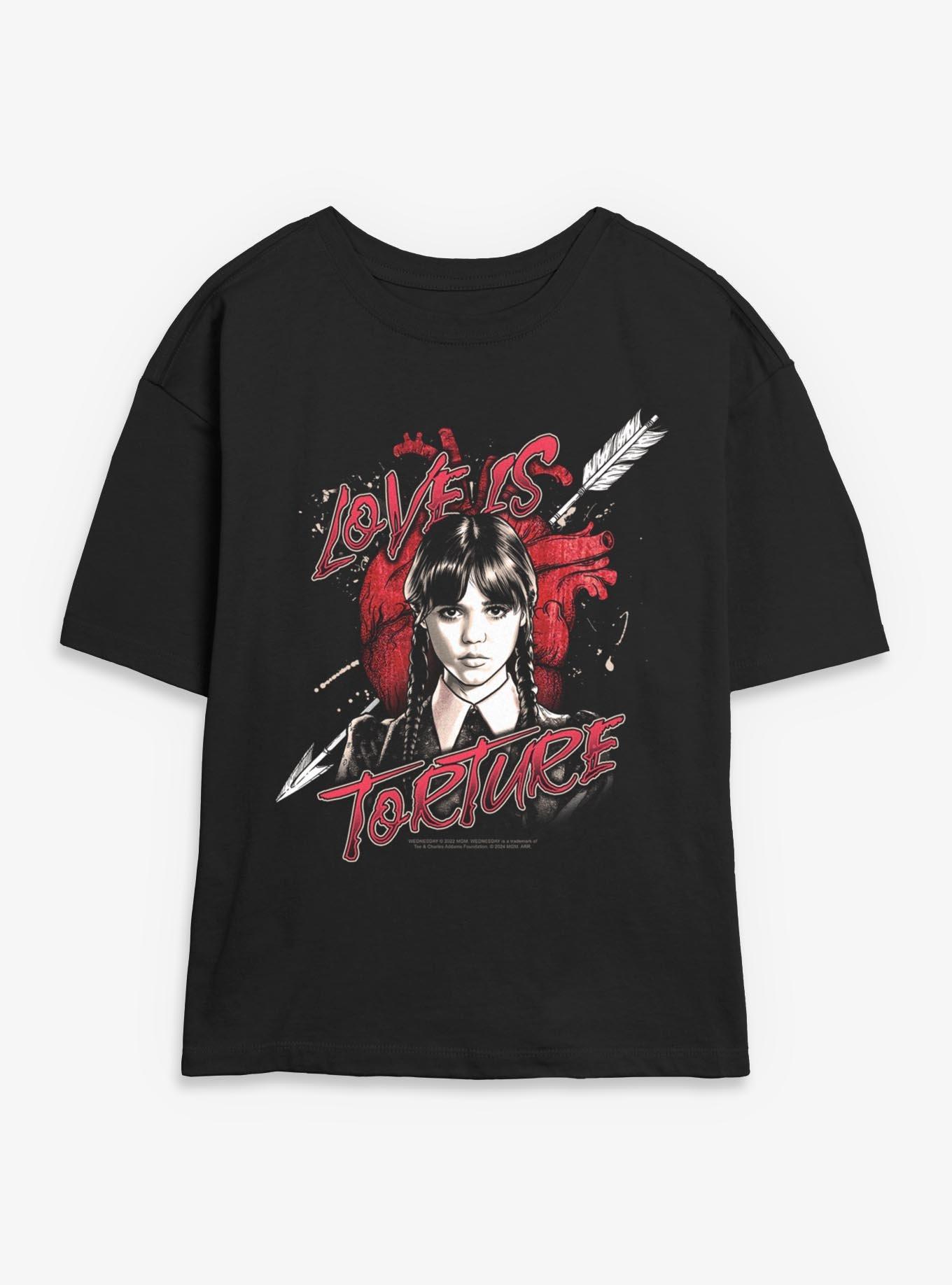 Wednesday Love Is Torture Girls Skimmer T-Shirt, , hi-res