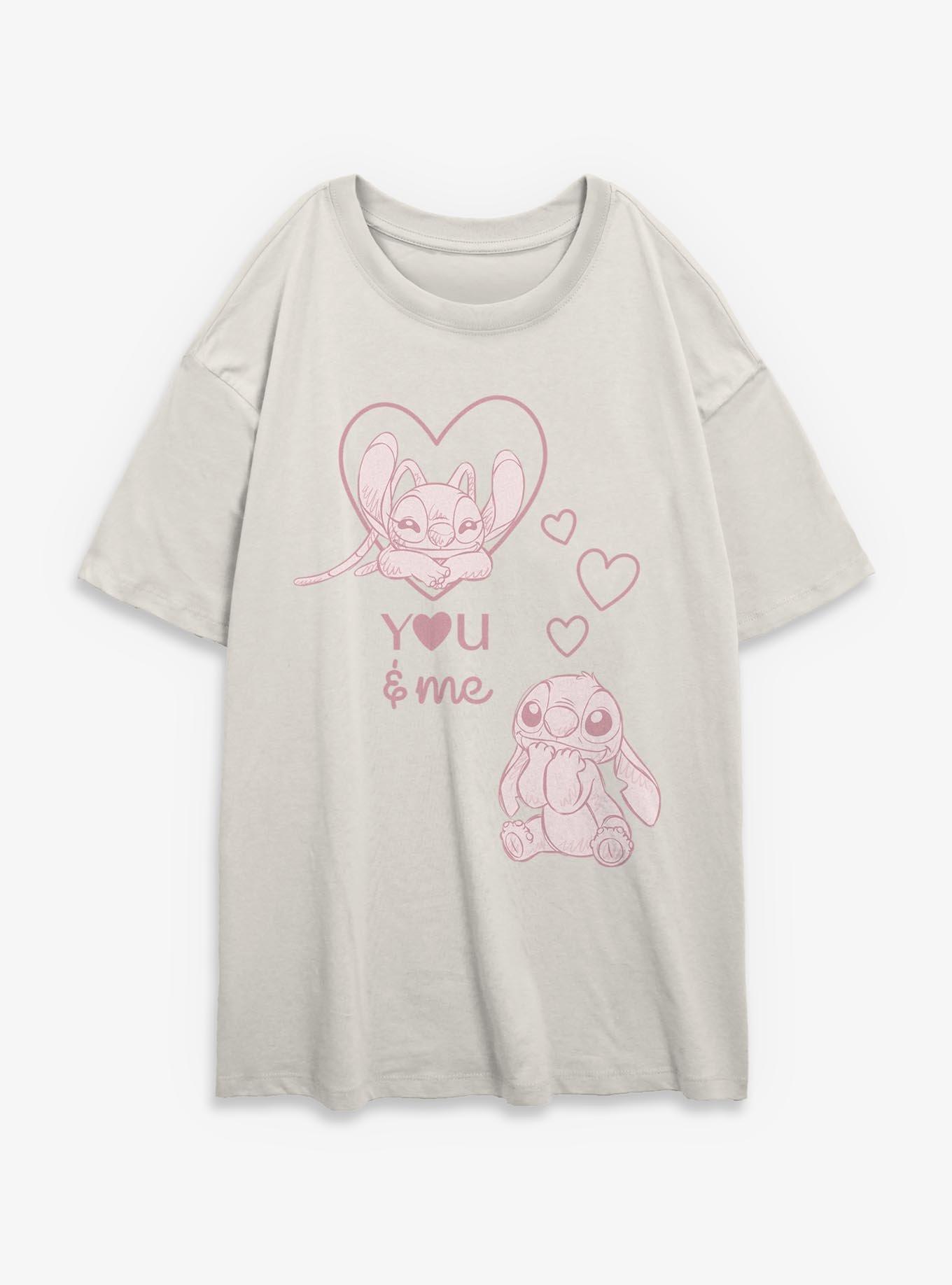 Disney Lilo & Stitch And Angel Lovebugs Girls Oversized T-Shirt