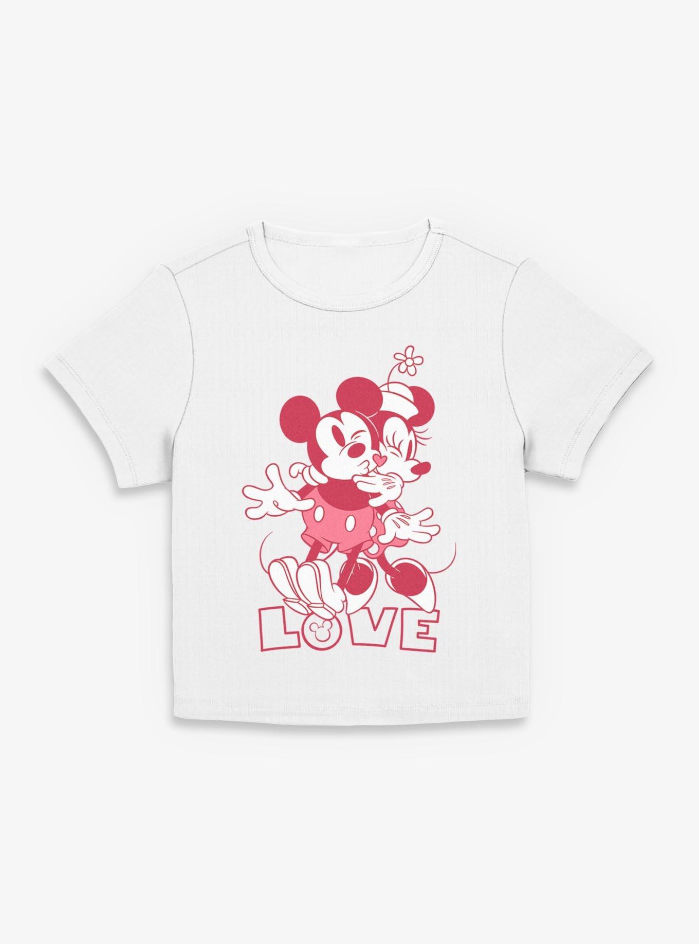Disney Mickey Mouse & Minnie Mouse Kiss Love Girls Baby T-Shirt, , hi-res