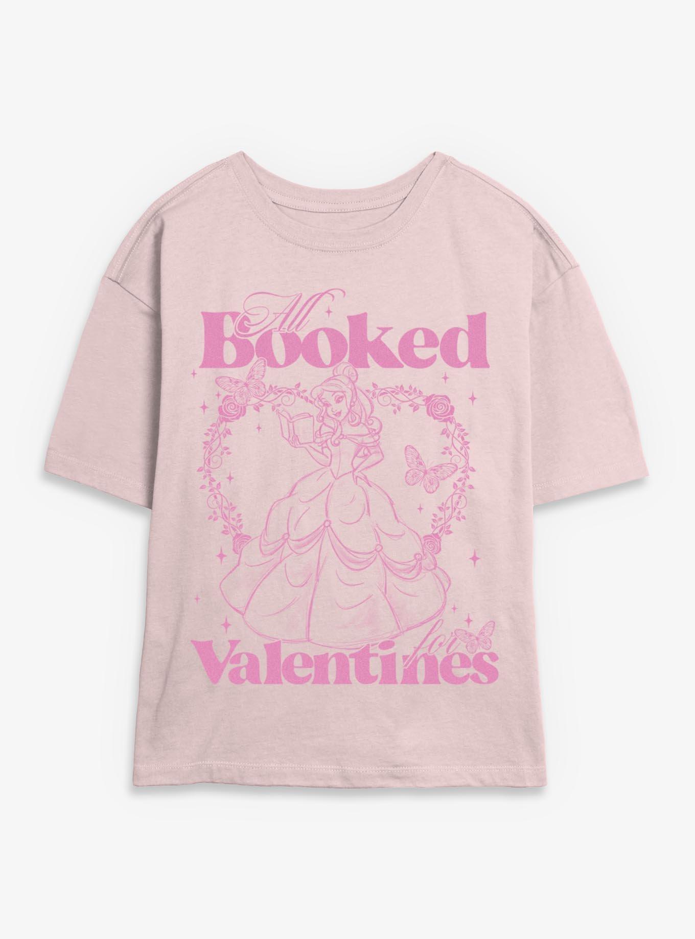 Disney Princesses Belle Booked On Vday Girls Skimmer T-Shirt, , hi-res