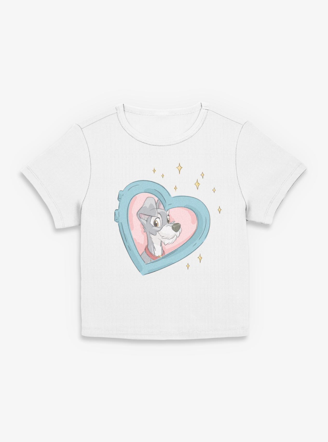Disney Lady and the Tramp Heart Lockup Girls Baby T-Shirt, , hi-res