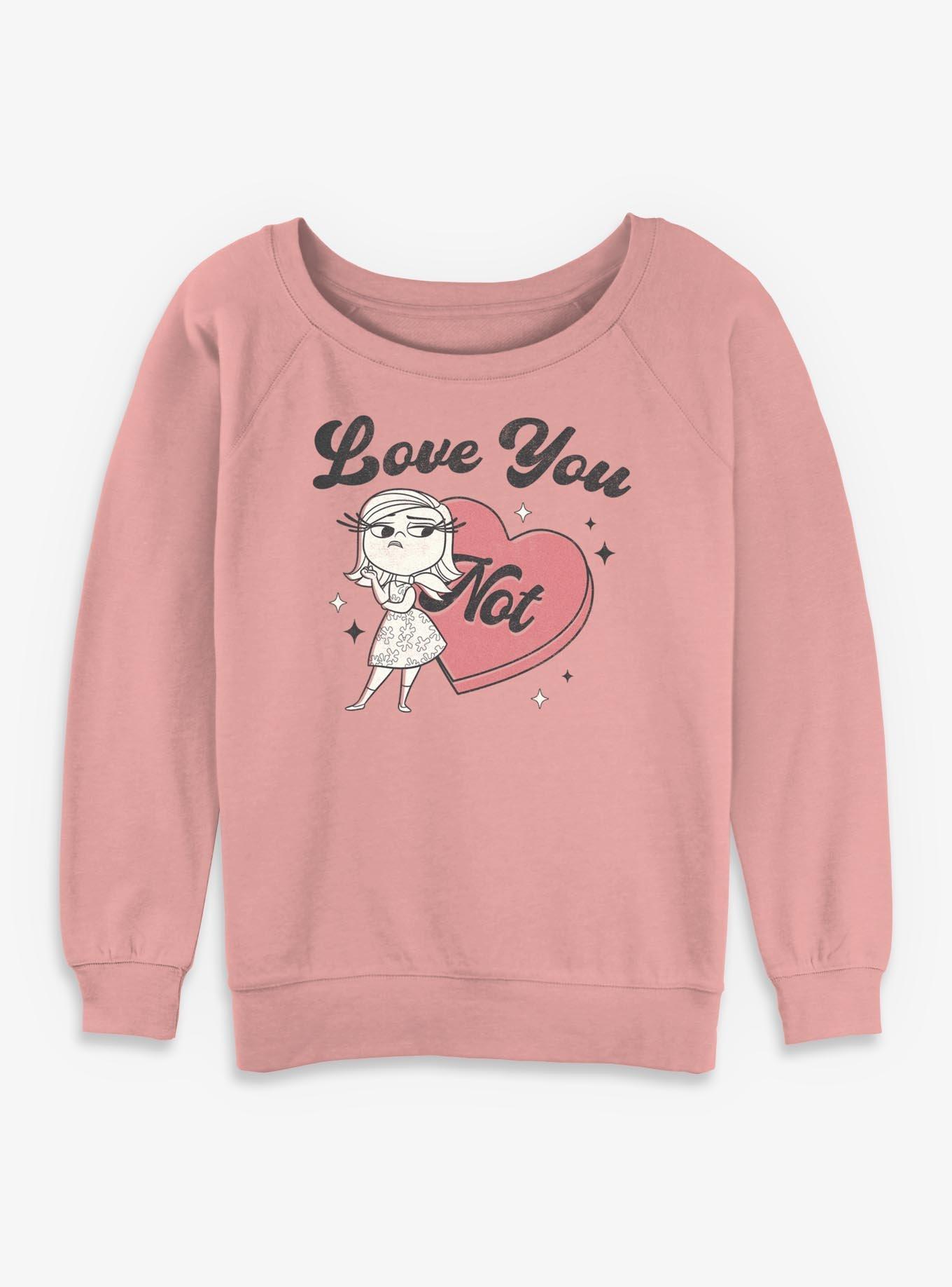 Disney Pixar Inside Out Love You Not Girls Slouchy Sweatshirt, , hi-res