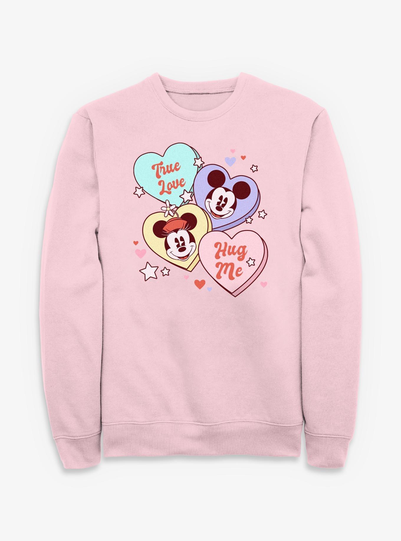 Disney Mickey Mouse & Minnie Mouse Sweet Candy Hearts Sweatshirt
