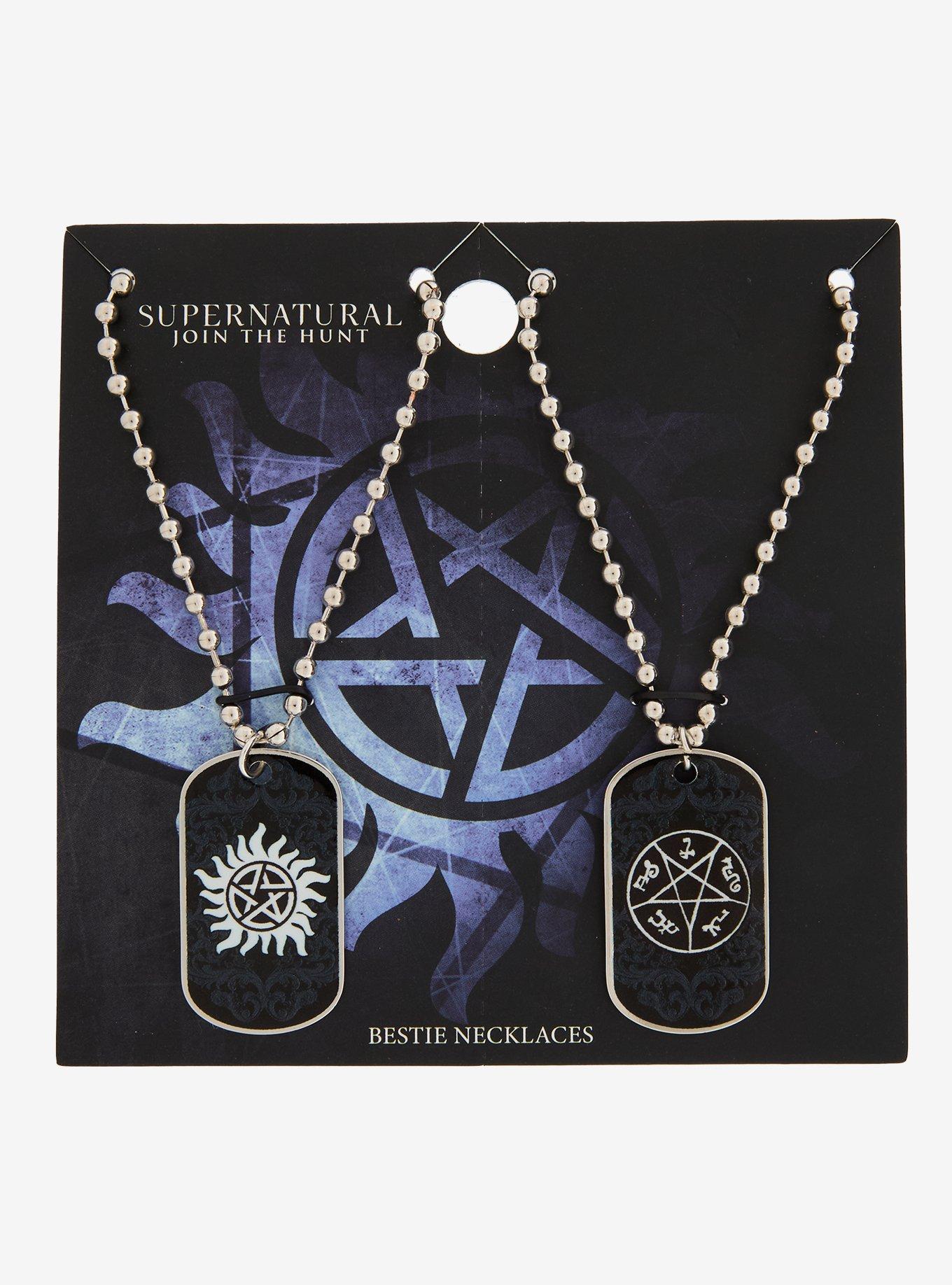 Supernatural Anti-Possession Pentagram Best Friend Necklace Set, , hi-res