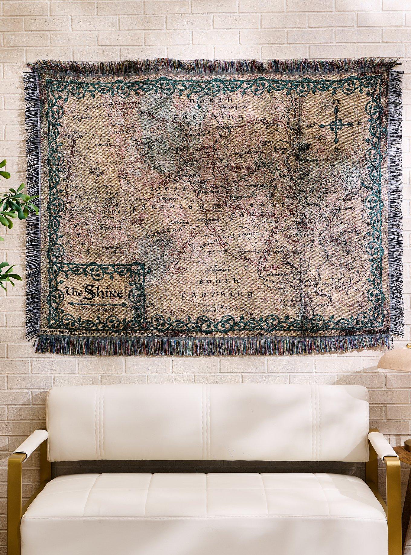 The Lord of the Rings The Shire Map Tapestry Throw - BoxLunch Exclusive
