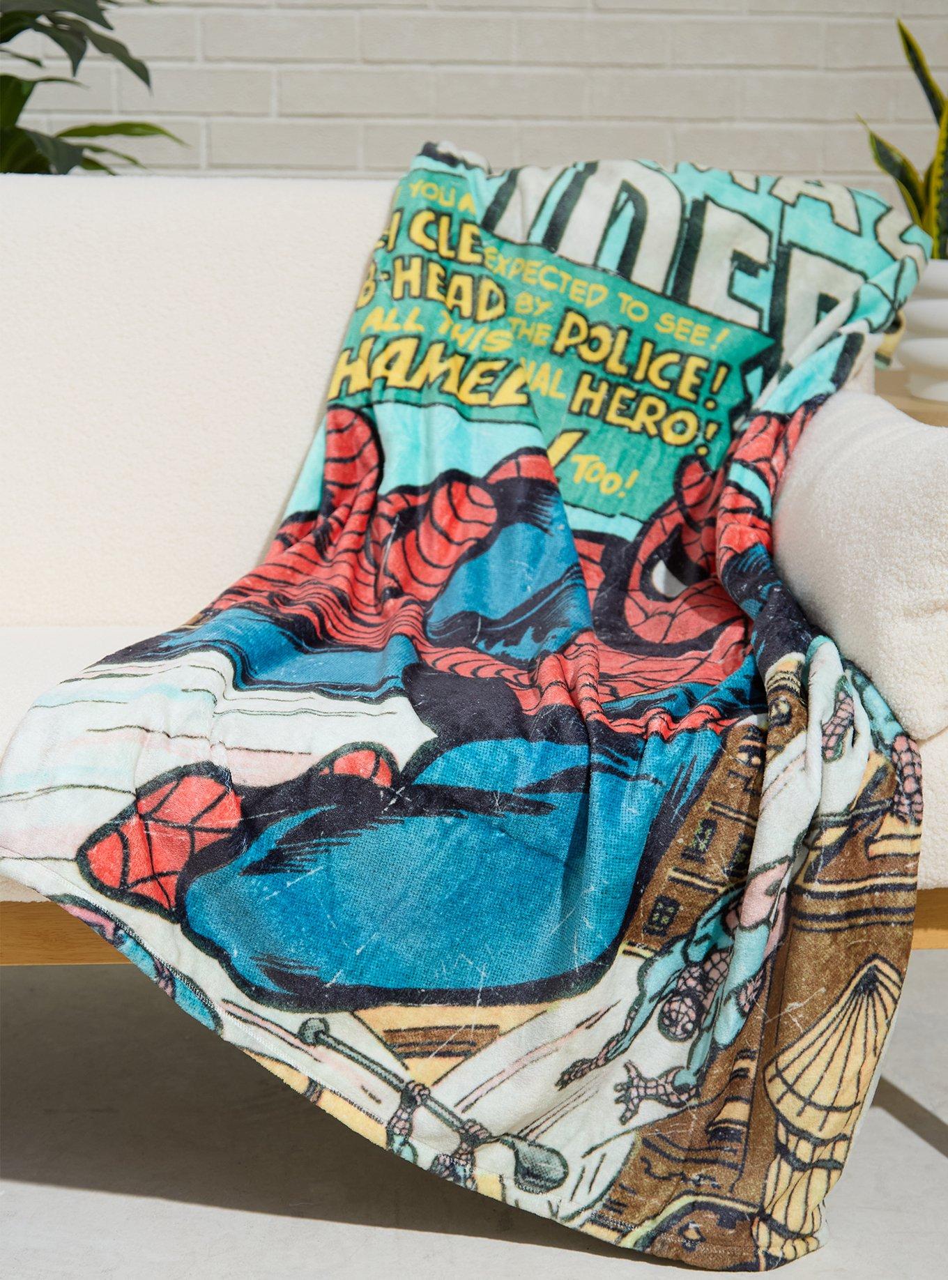 Marvel Spider-Man Comic Cover Fleece Throw - BoxLunch Exclusive