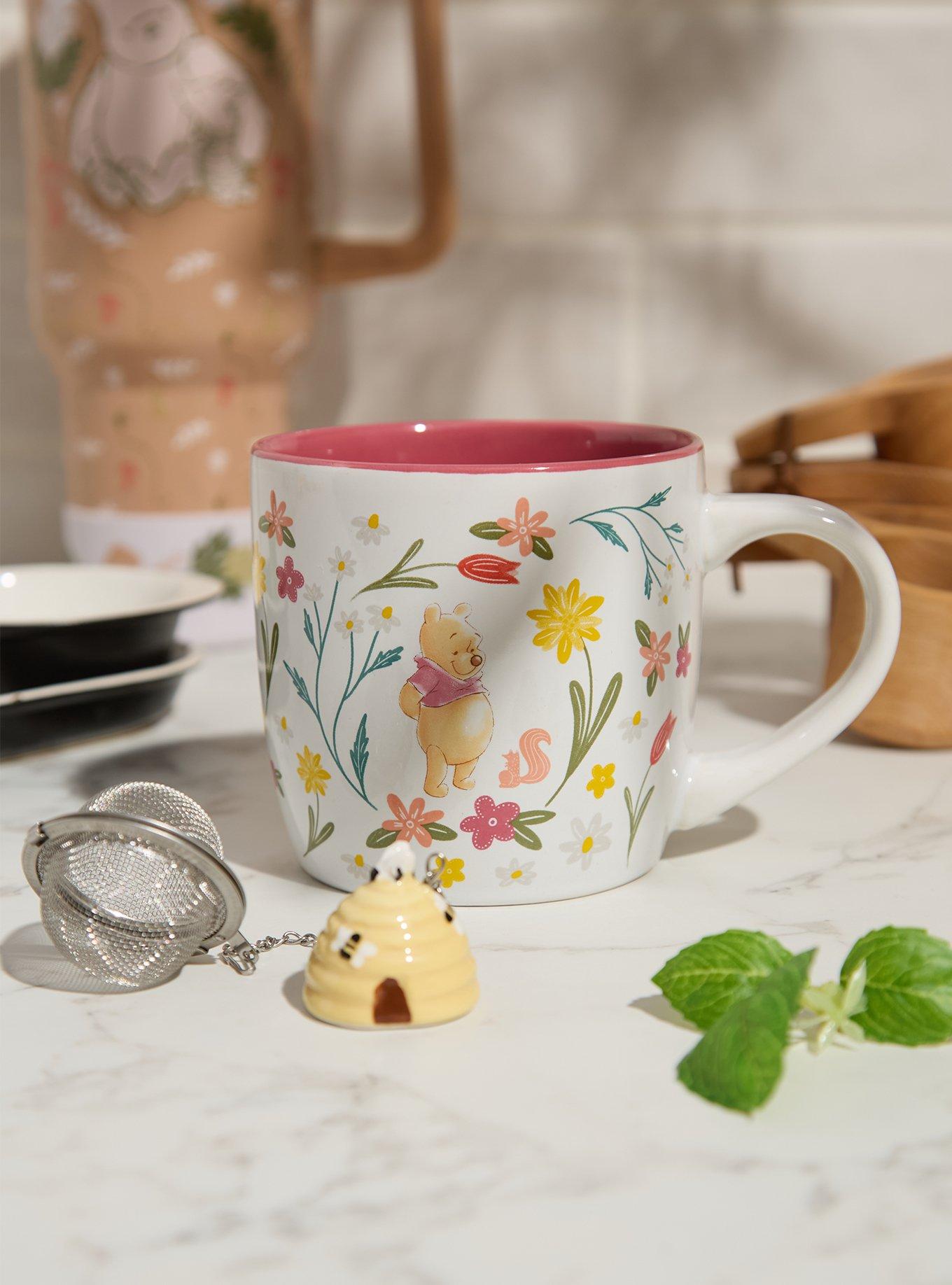 Disney Winnie the Pooh Floral Mug & Tea Infuser Set, , hi-res