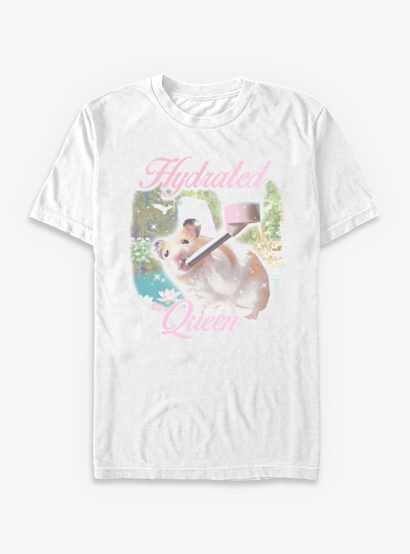 Hampster Hydration Queen T-Shirt, WHITE, hi-res view 1