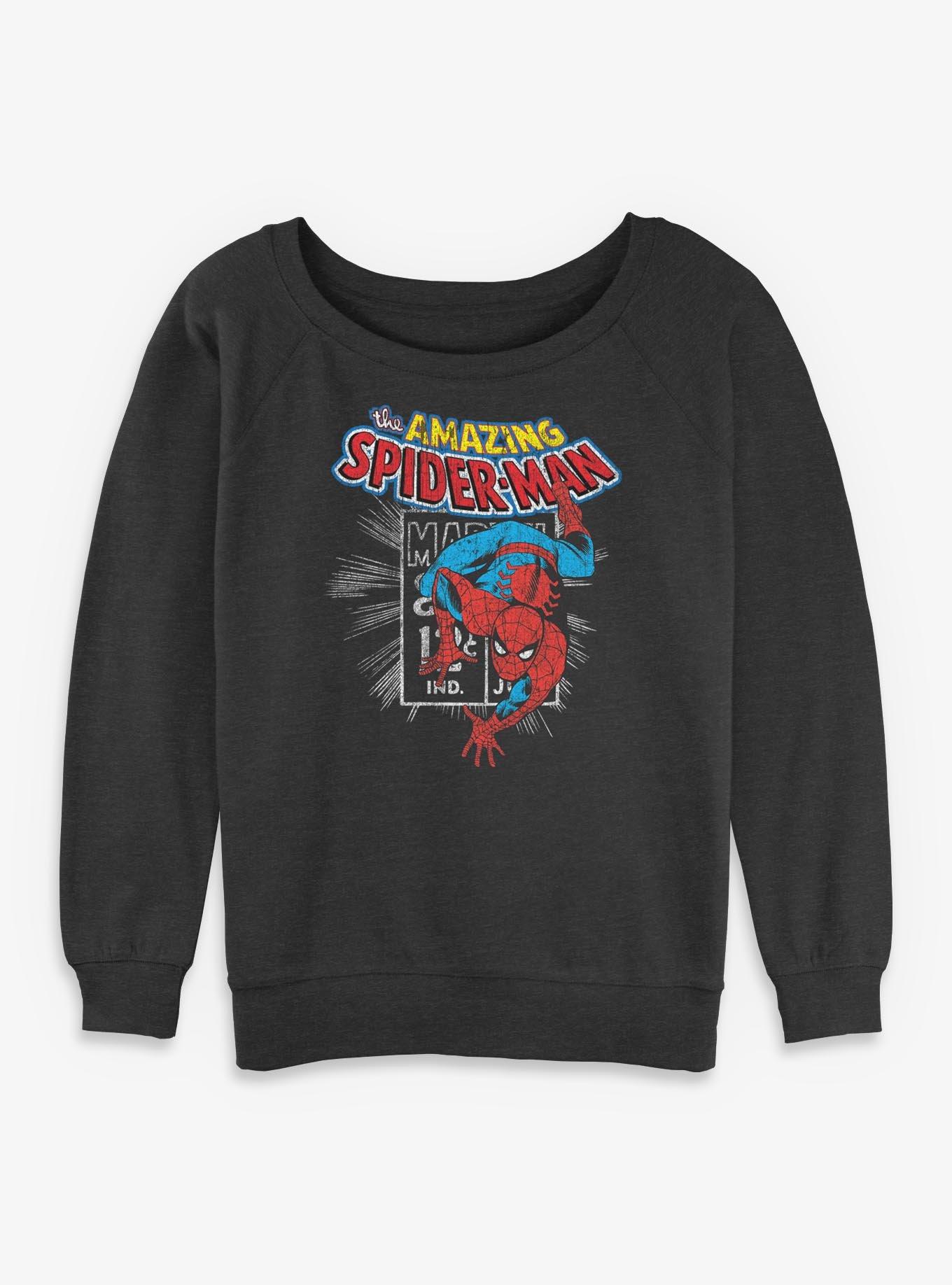 Marvel Spidey Stamp Girls Slouchy Sweatshirt