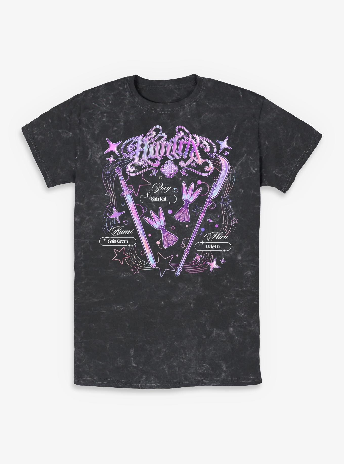 KPop Demon Hunters HUNTR/X Weapons Mineral Wash T-Shirt, , hi-res