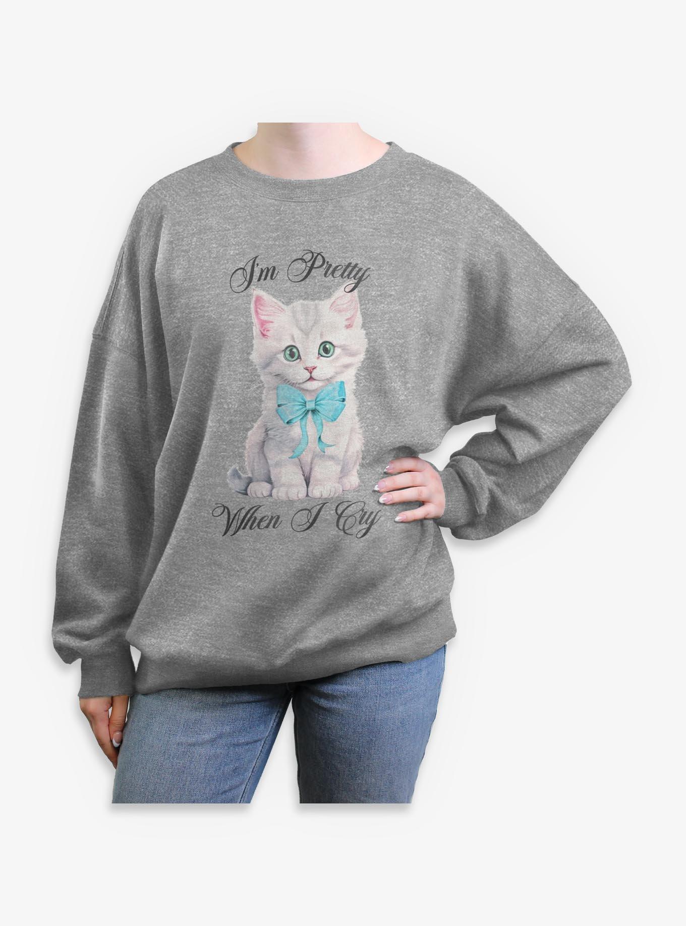 Pretty Cry Girls Oversized Sweatshirt, , hi-res