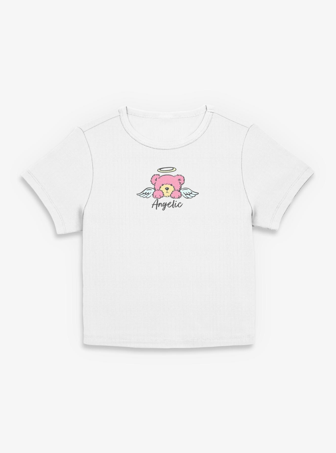 Angelic Bear Girls Baby T-Shirt, EGRET, hi-res view 1