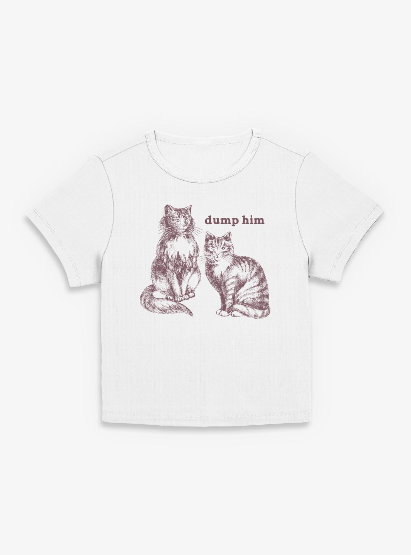 Dump Him Cats Girls Baby T-Shirt, EGRET, hi-res view 1