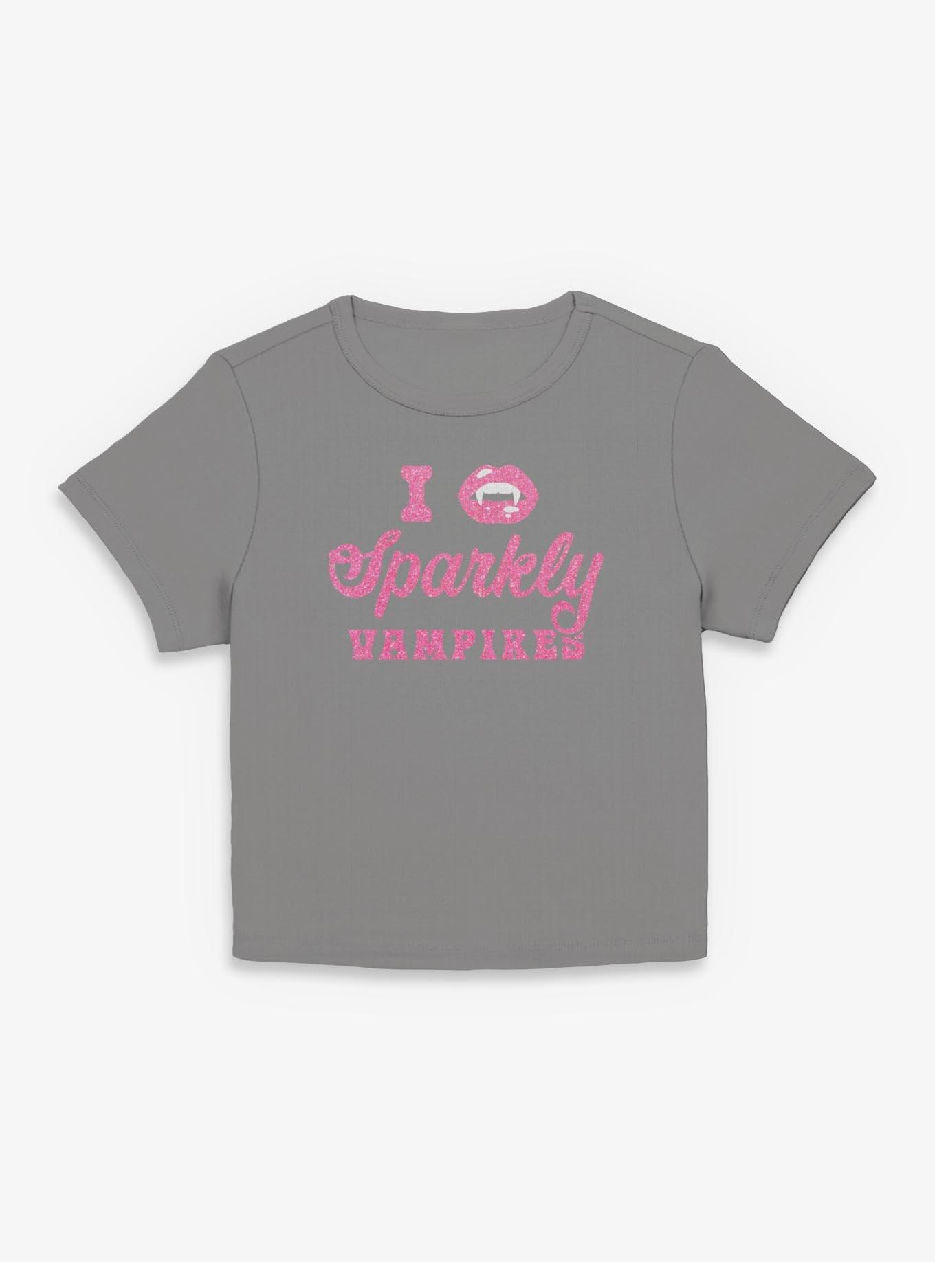 Sparkle Vampire Girls Baby T-Shirt, CHARCOAL, hi-res view 1