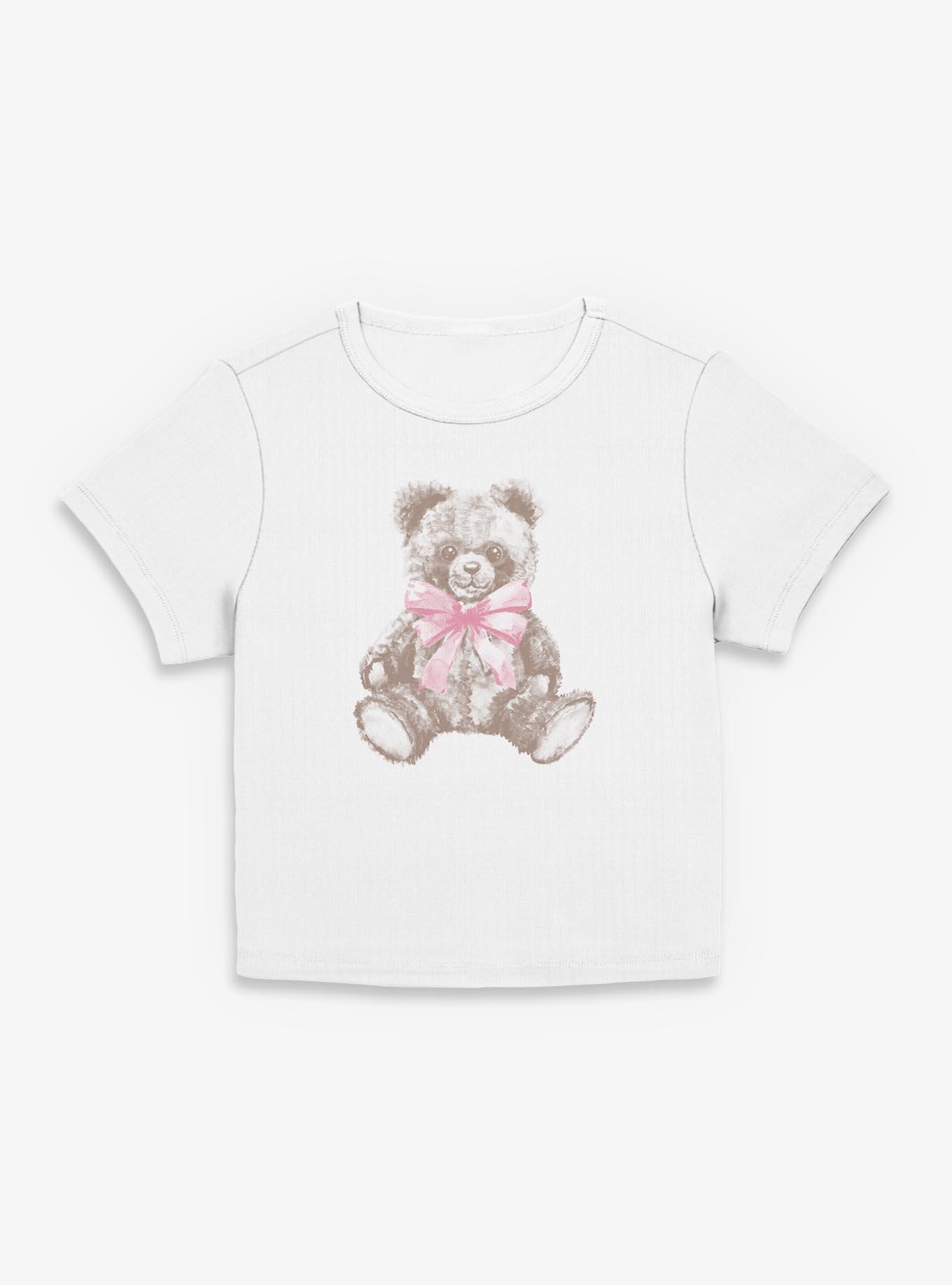 Bear Bow Girls Baby T-Shirt
