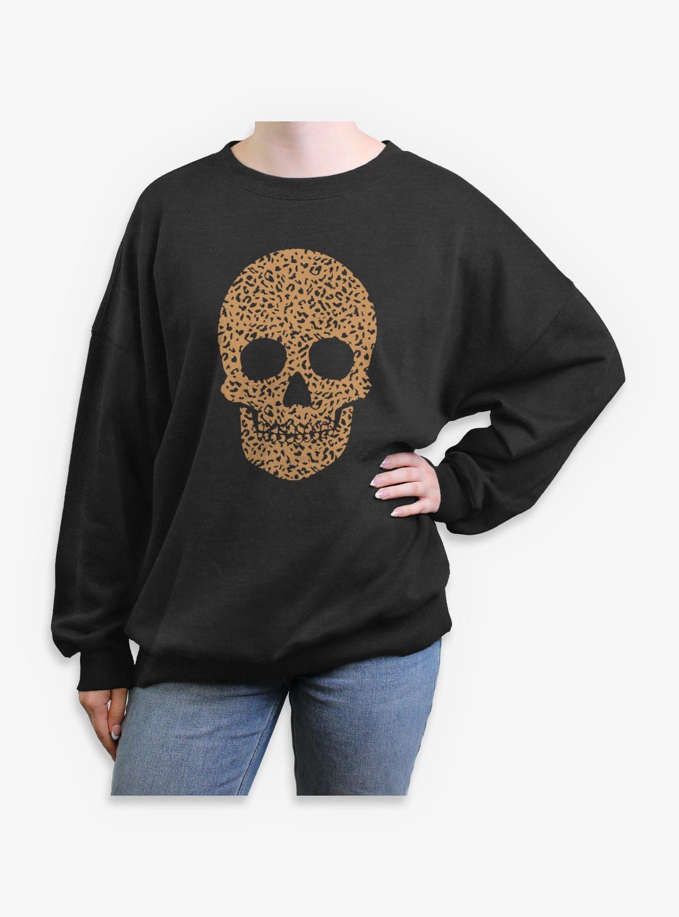 Gradient Skull Girls Oversized Sweatshirt