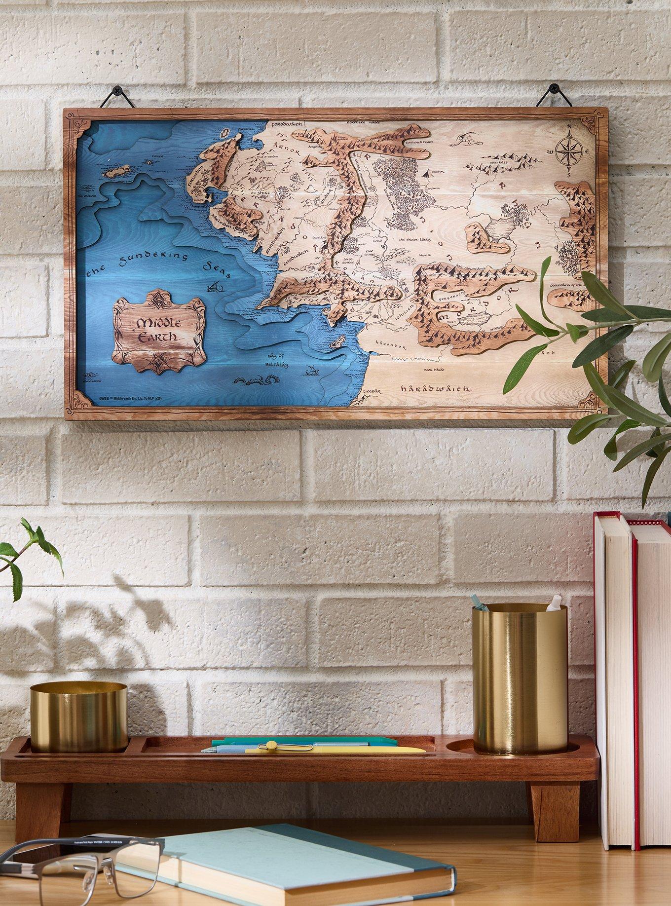 The Lord of The Rings Layered Middle-earth Map Wall Art - BoxLunch Exclusive