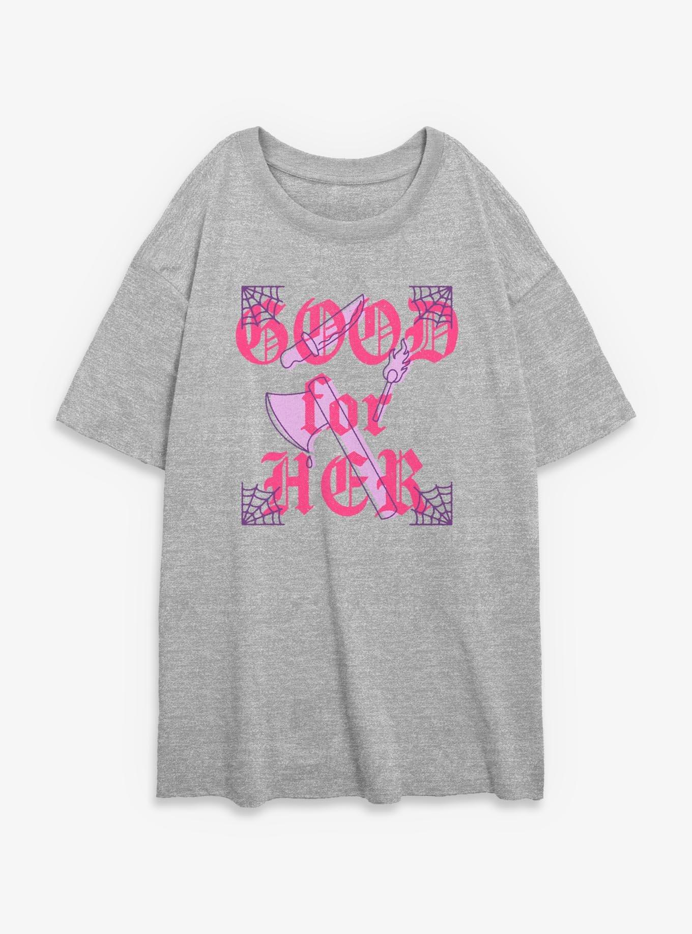 Good For Her Girls Oversized T-Shirt, ATH HTR, hi-res